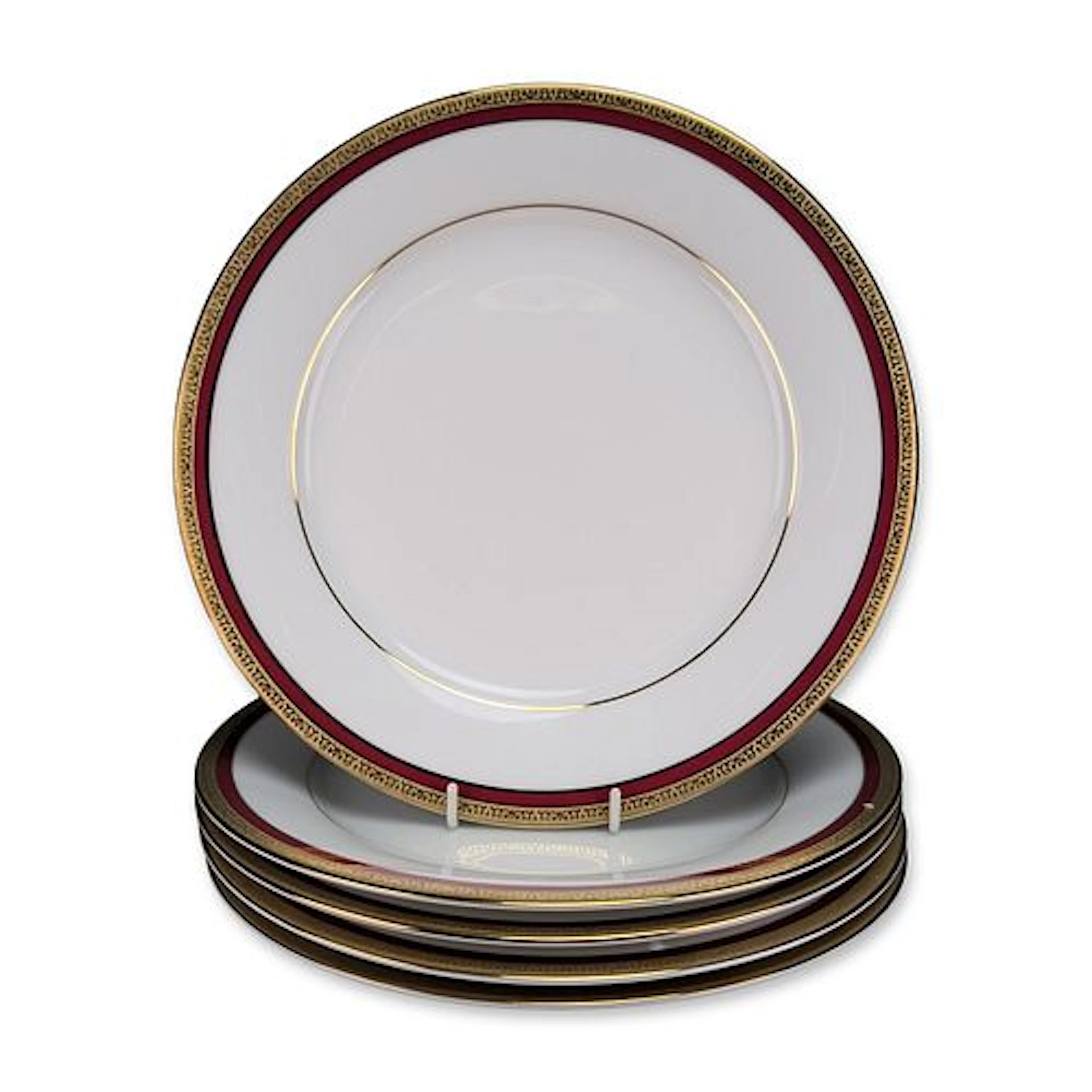 5pc Charter Club Home Fashion Buffet Gold Porcelain Dinner Plates