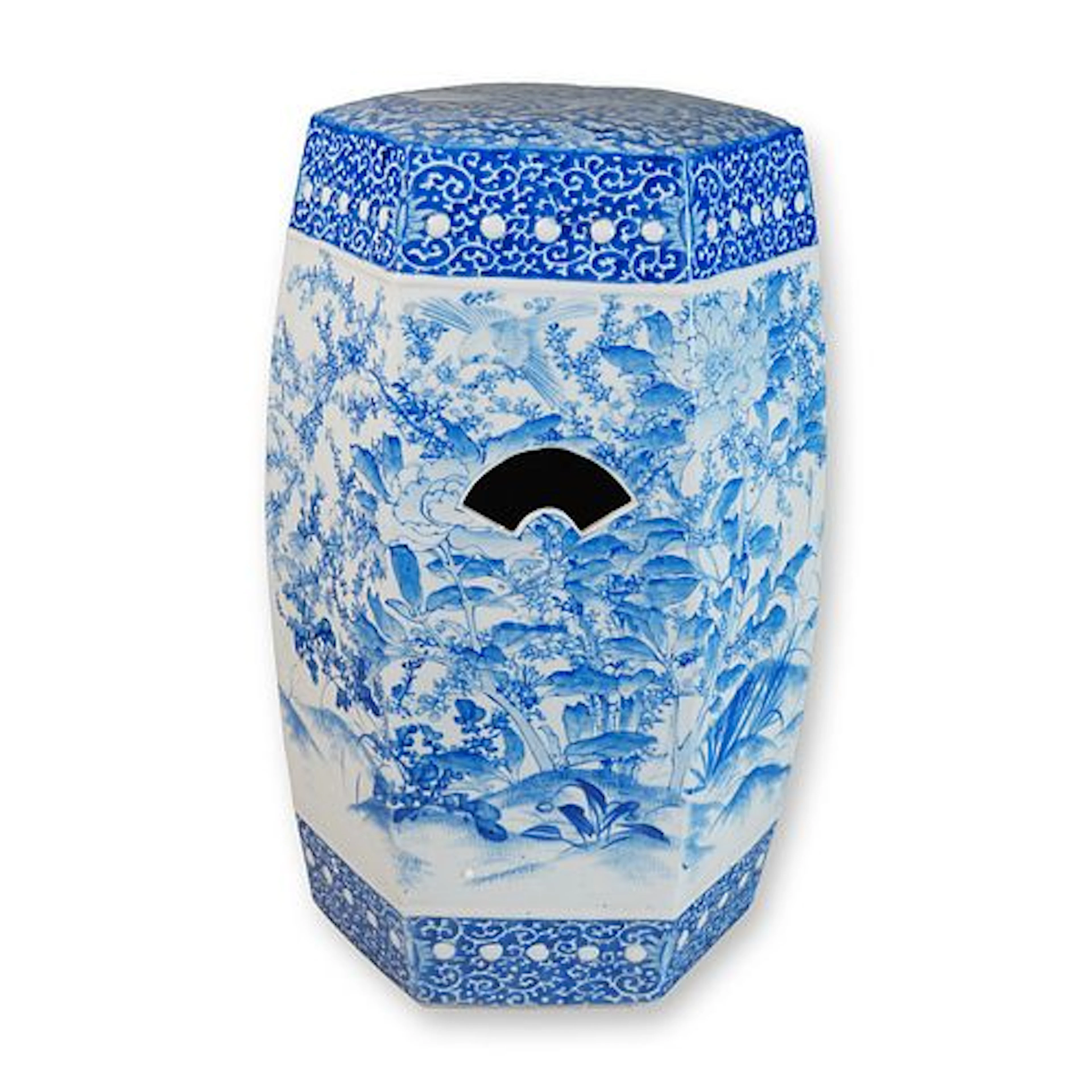 Japanese Blue and White Porcelain Garden Seat