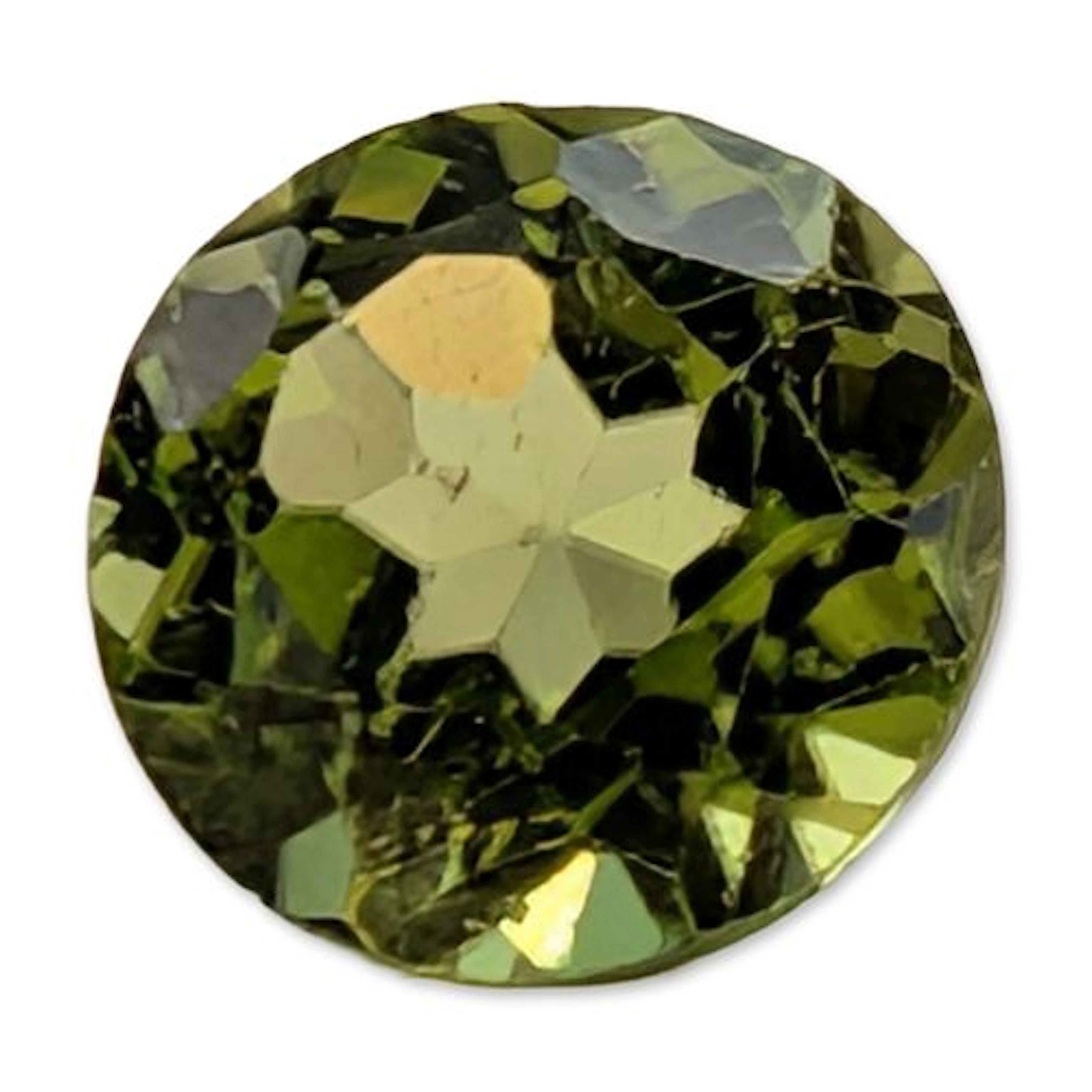 Peridot Round Brilliant Cut Gemstone