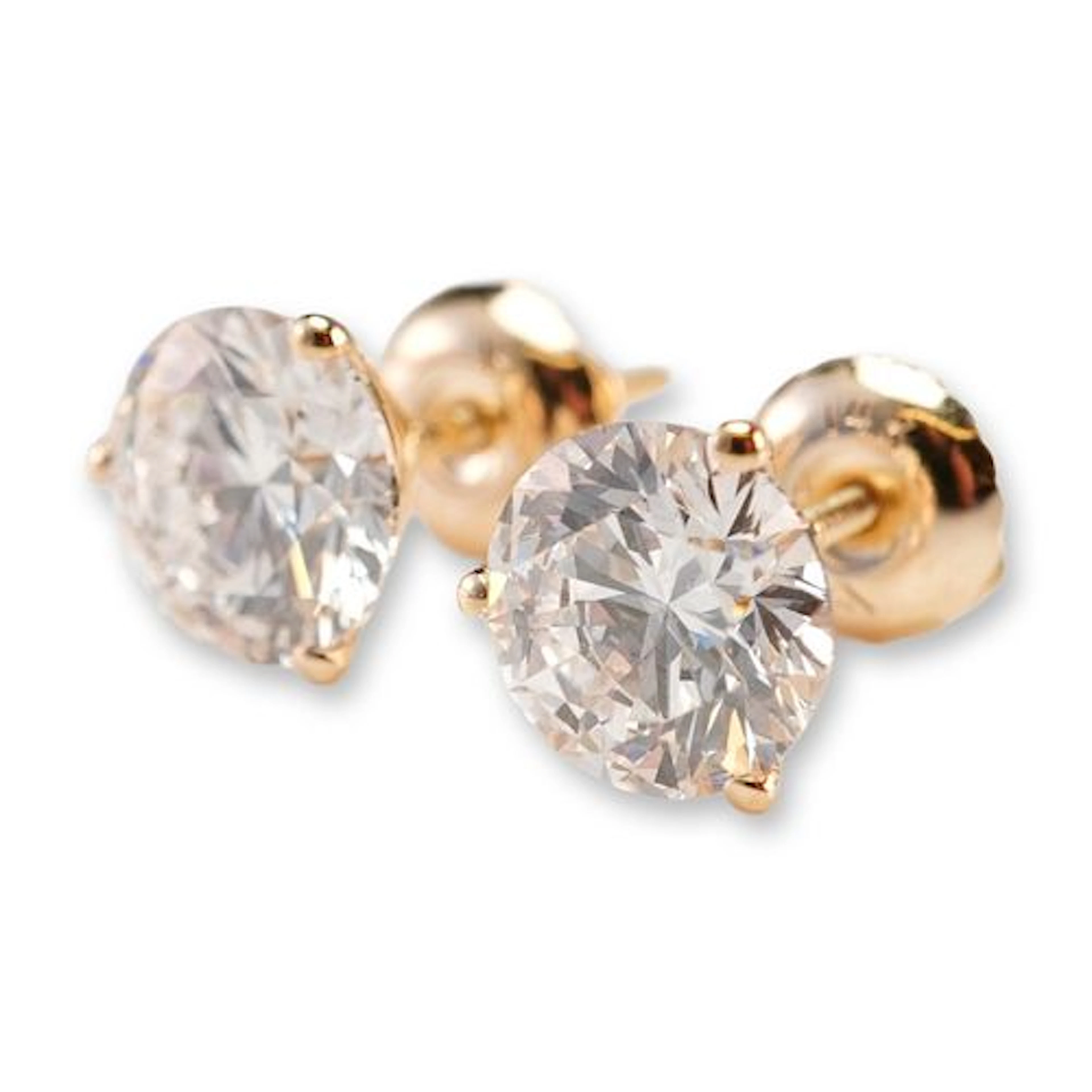 14K Gold 2.10ctw Diamond Stud Earrings