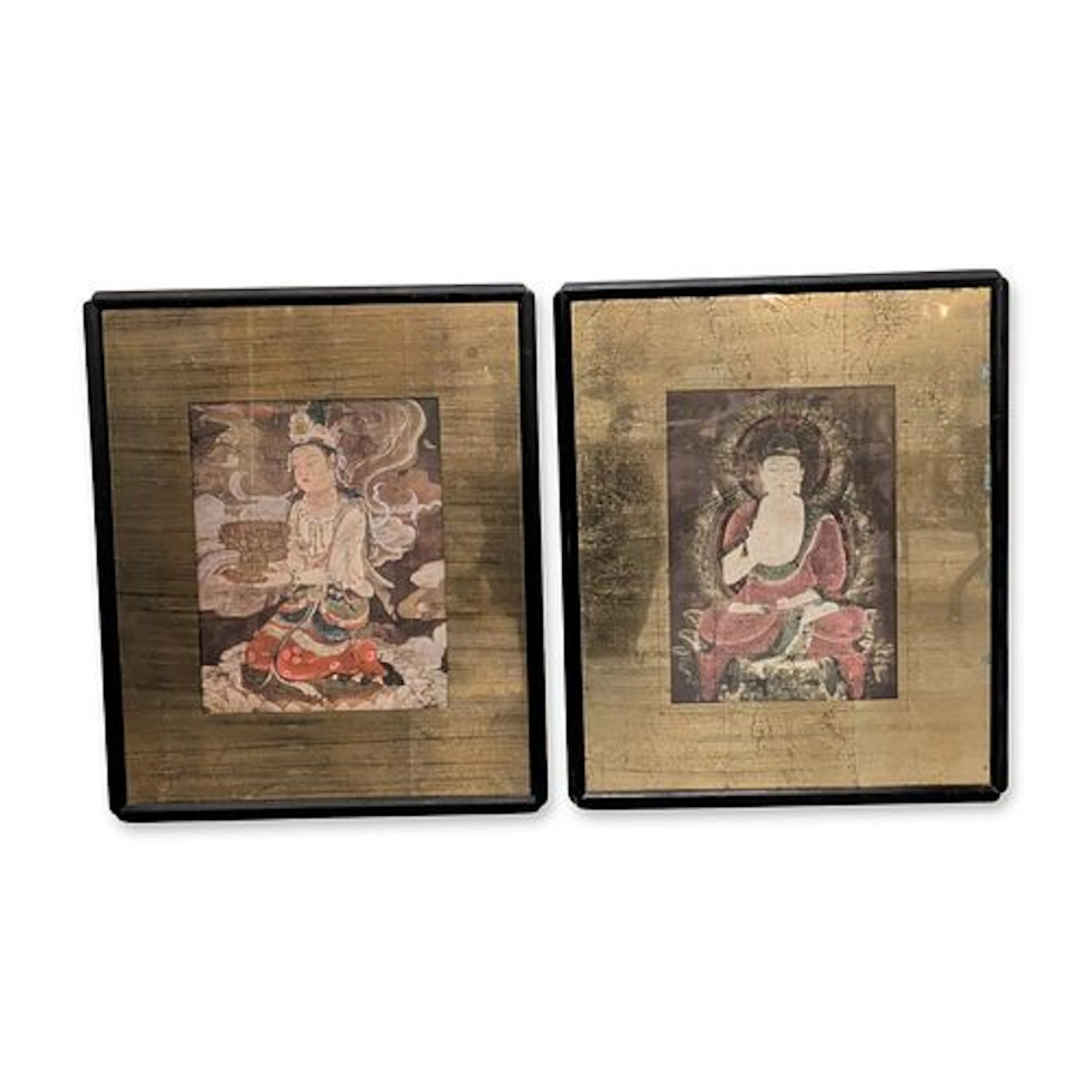 2pc Japanese Buddhist Prints on Paper