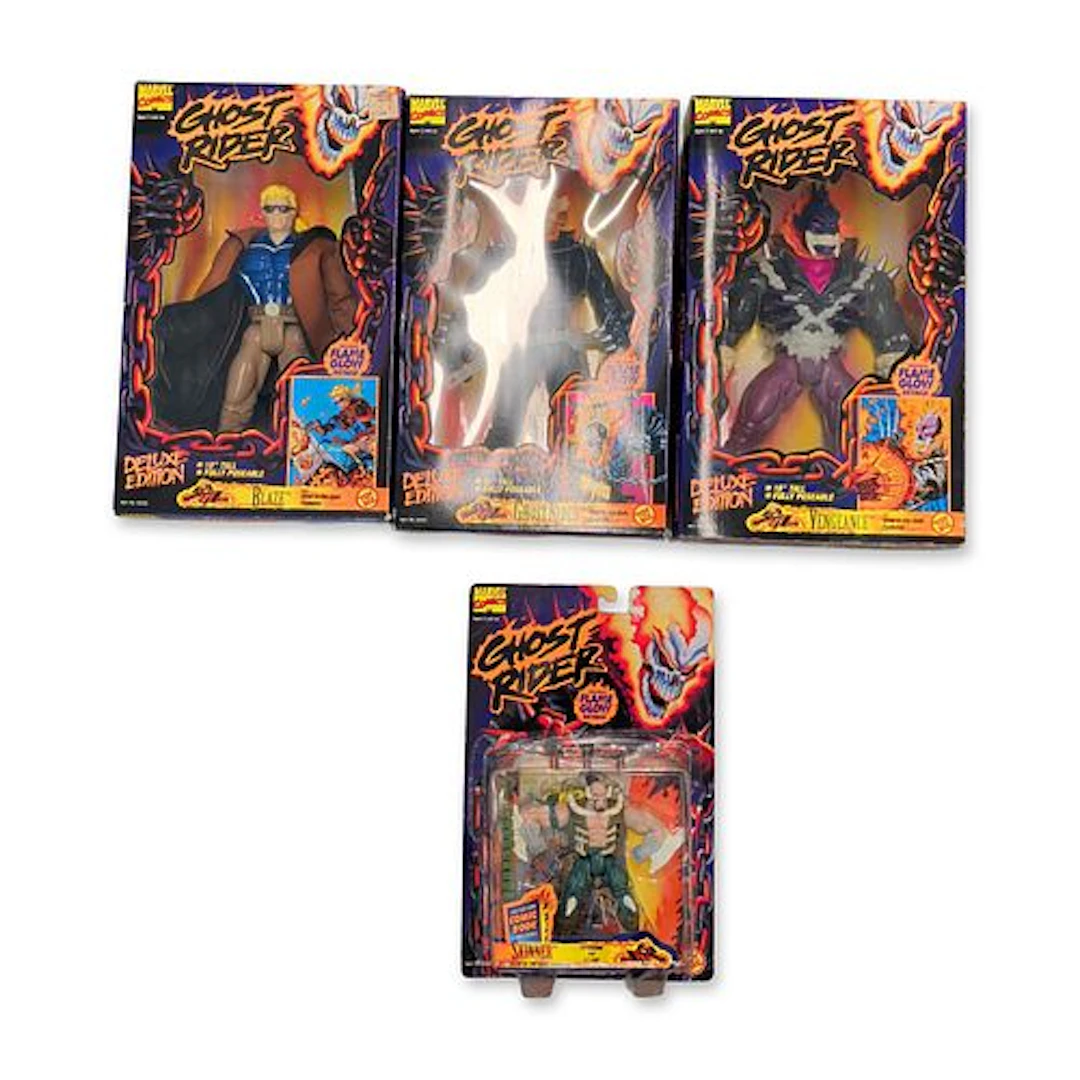 4pc Toy Biz Marvel Comics Ghost Rider Action Figurine Collection