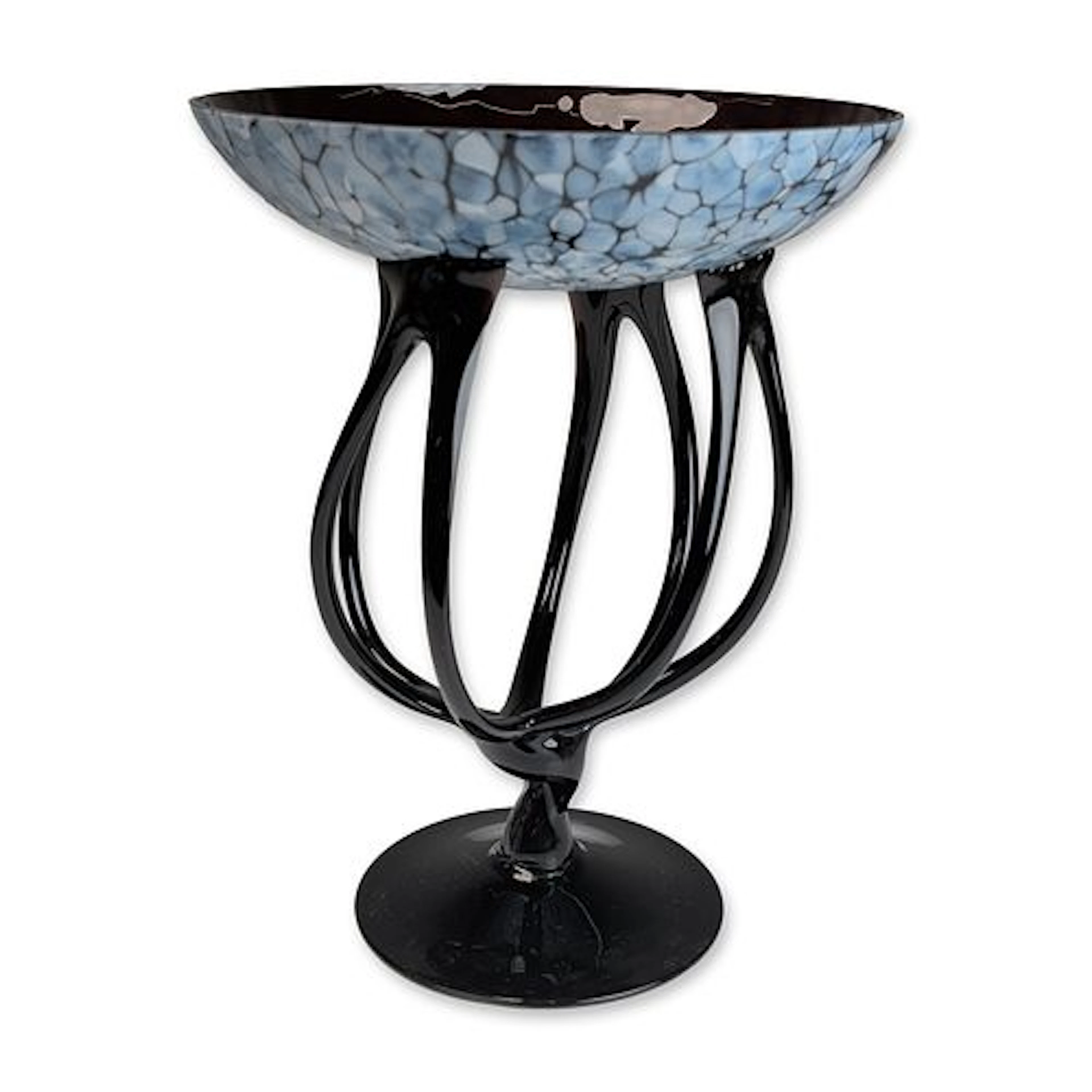 Richard Satava Hand Blown Studio Art Glass Compote