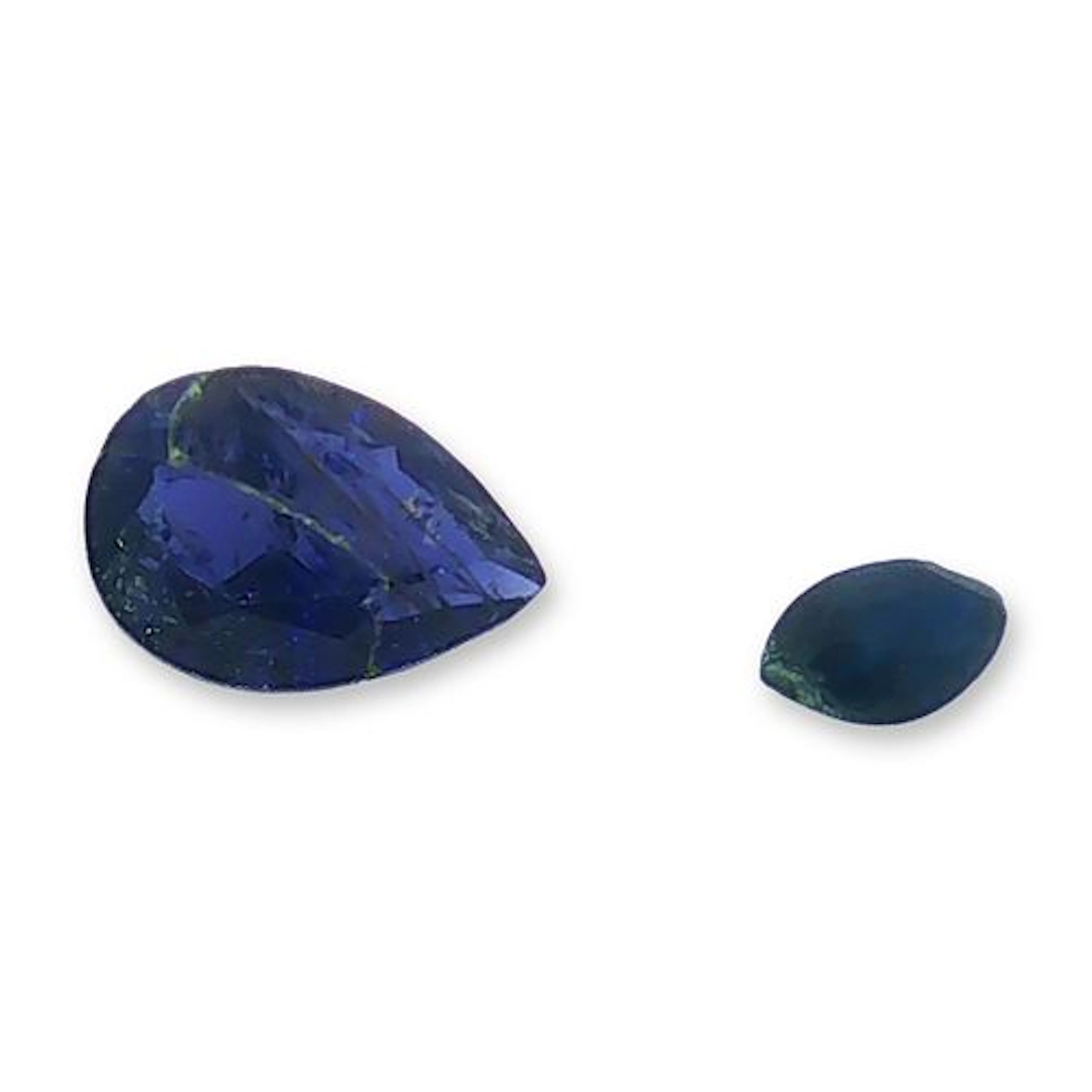 Two Loose Royal Blue Sapphire Gemstones