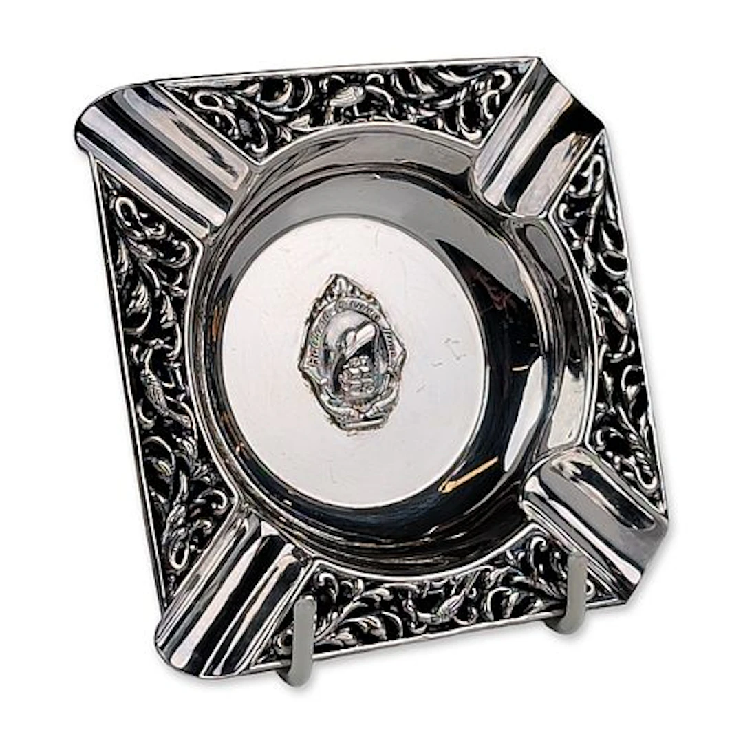 Holland America Ocean Liner Silver-Plated Souvenir Ashtray