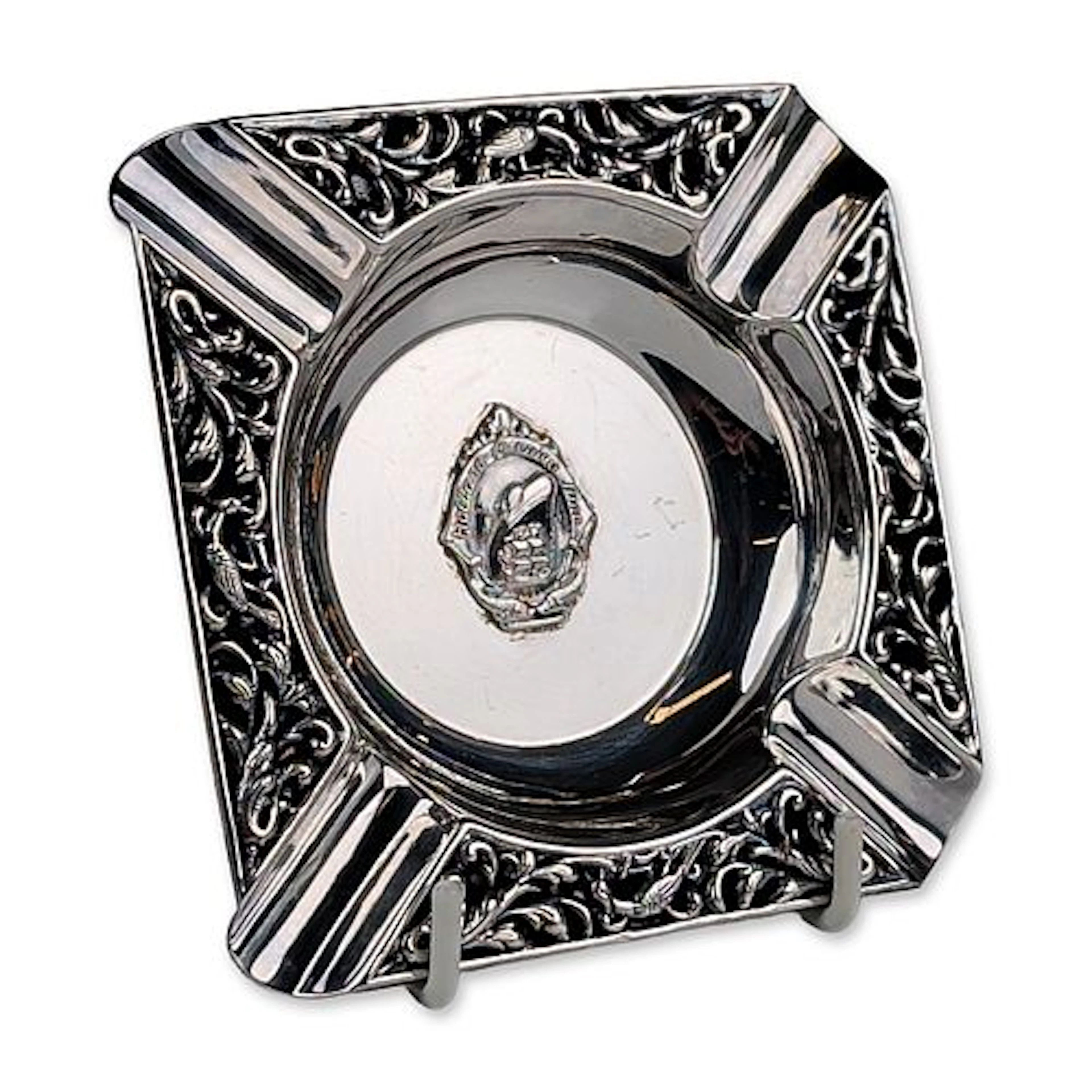 Holland America Ocean Liner Silver-Plated Souvenir Ashtray