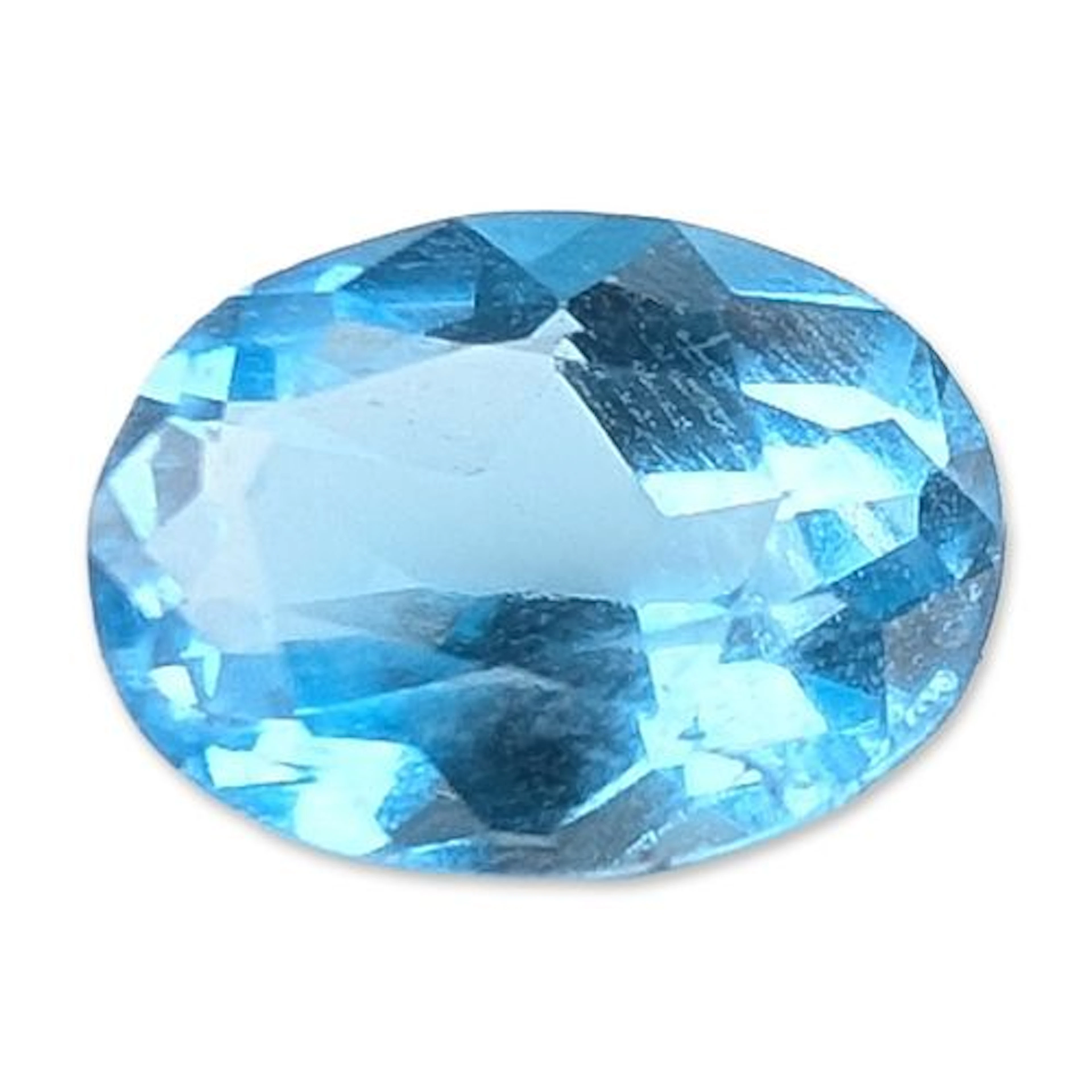 Oval Cut Swiss Blue Topaz Gemstone