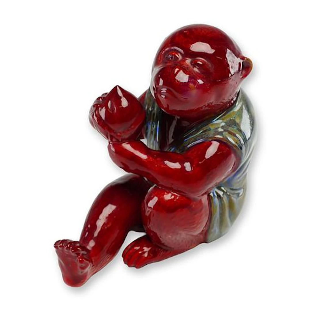 Bernard Moore Flambe Monkey Figurine
