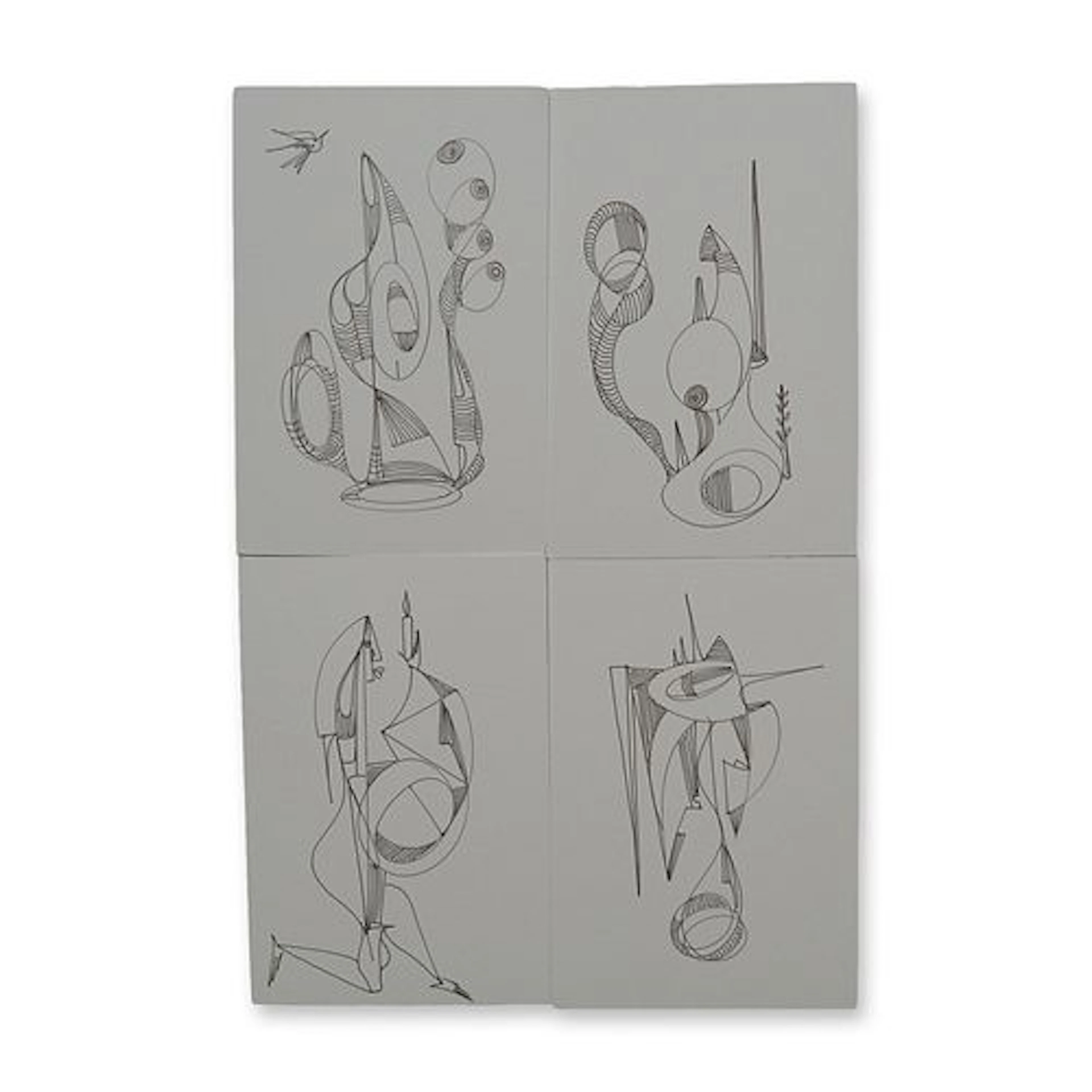 4pc Alfonso Rendon aka Masplata (Panamanian, 1957 - 2025), Pen Sketch