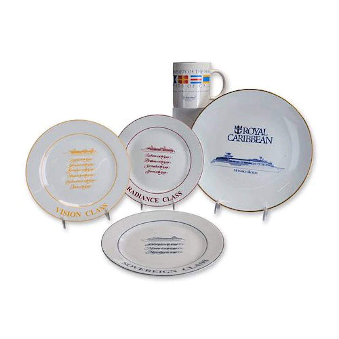 5pc Royal Caribbean International Ceramic Souvenir Plates & Cup