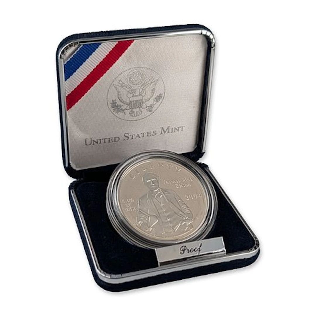 2004 US Thomas Alva Edison Proof Silver Dollar Commemorative Coin