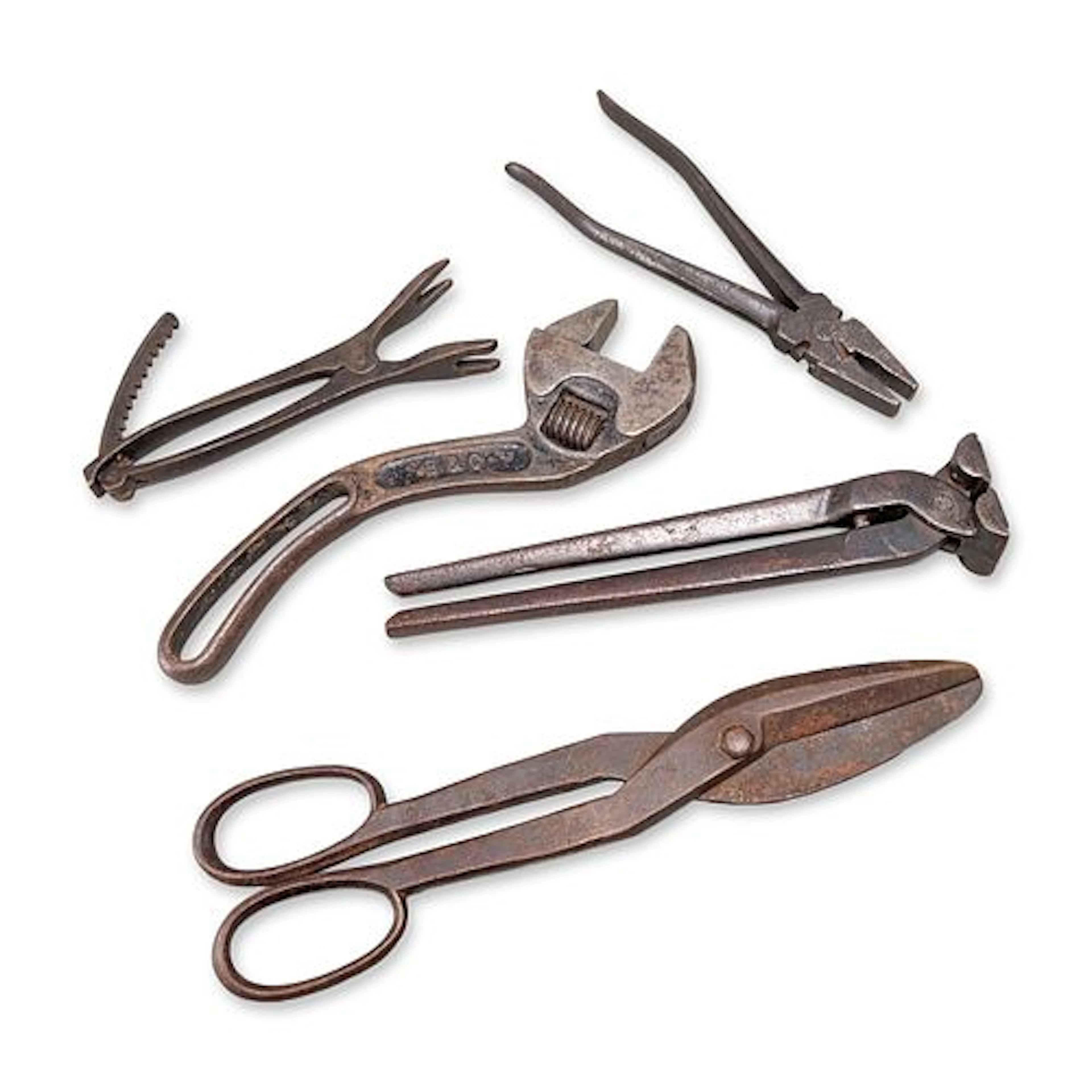 5pc Vintage Forged Steel Hand Tools