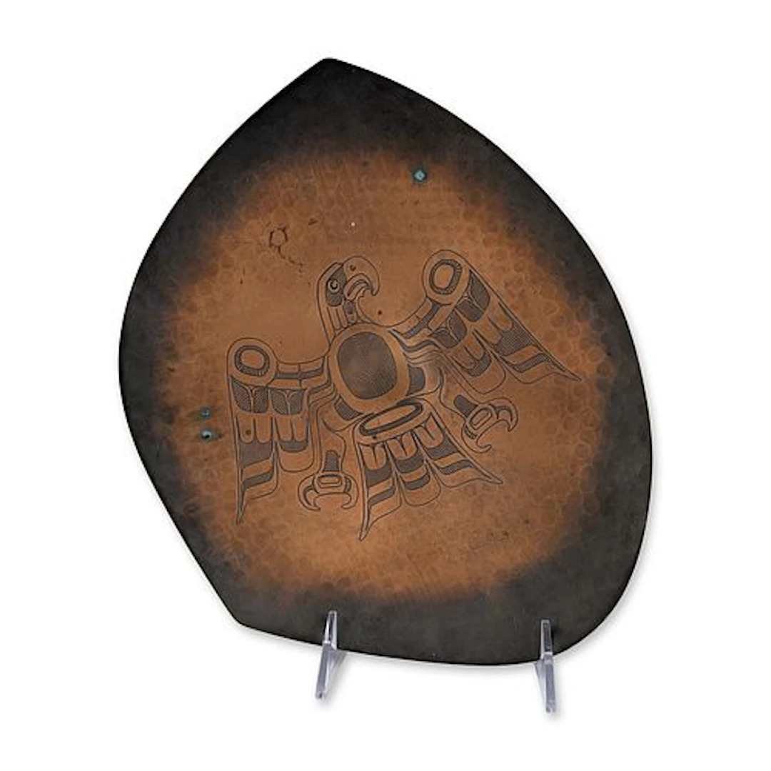 Harold Alfred Northwest Coast Hammered Copper Wall Plaque