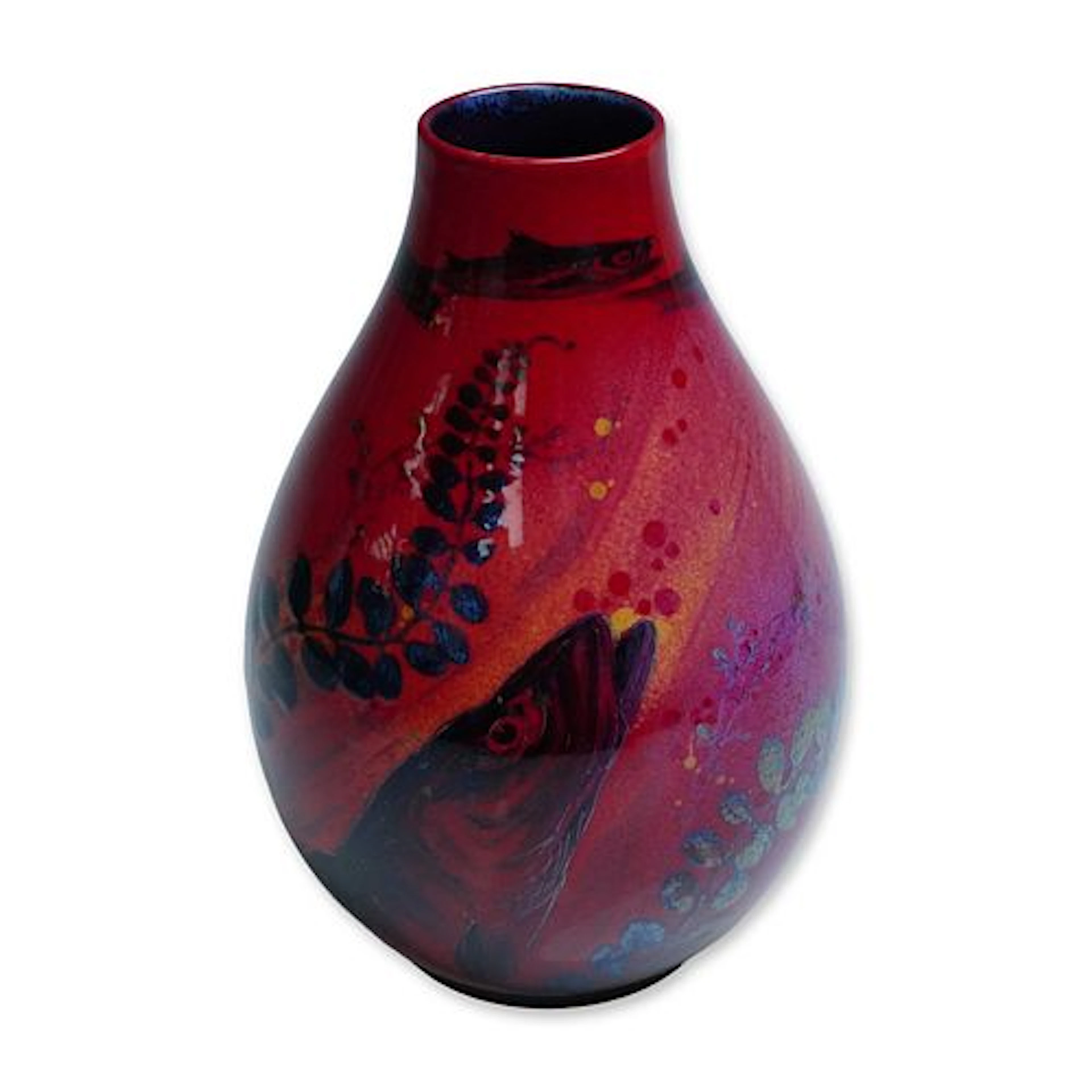 Royal Doulton Flambe Sung Fish Vase