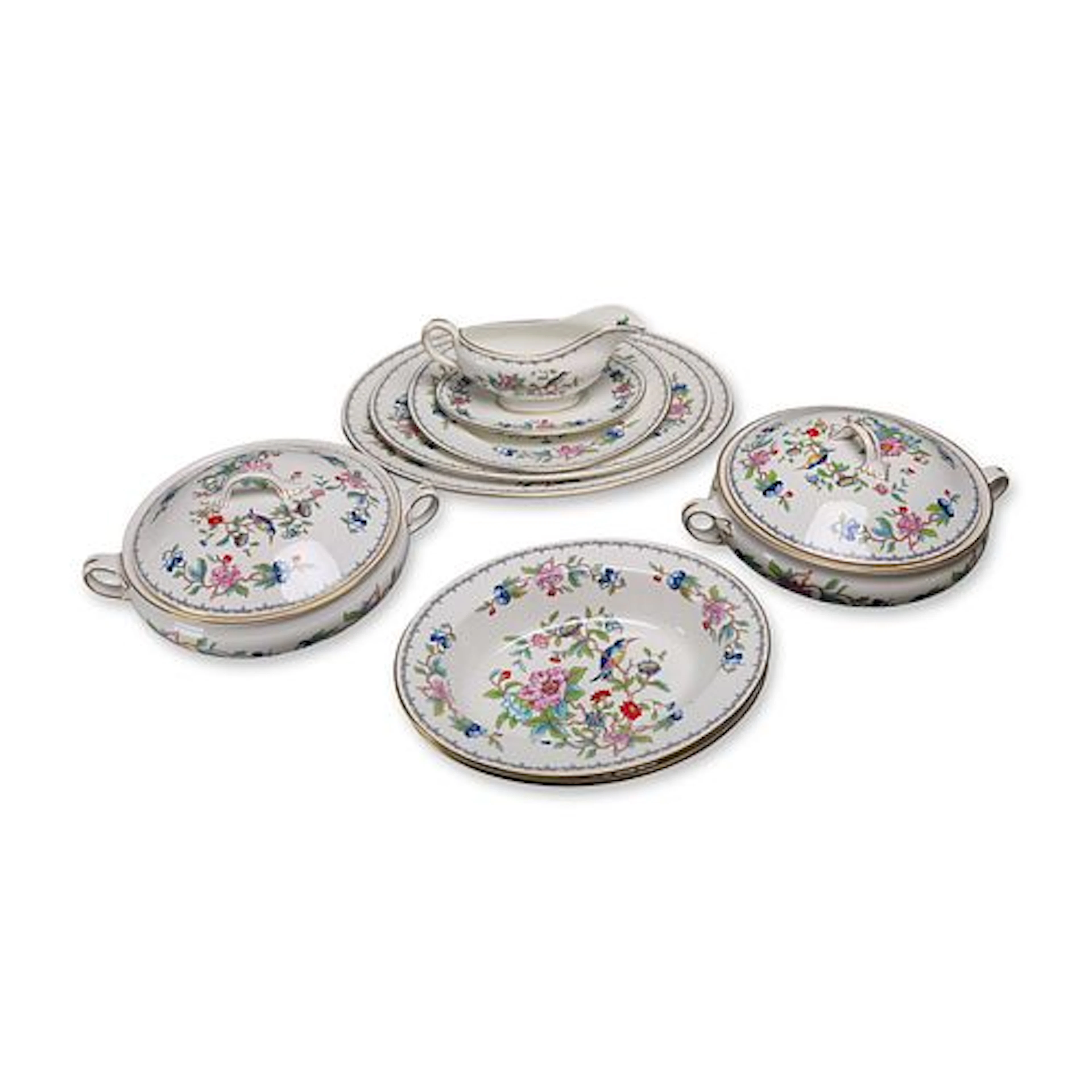 7pc Aynsley Pembroke Pattern Fine Bone China Tableware Collection