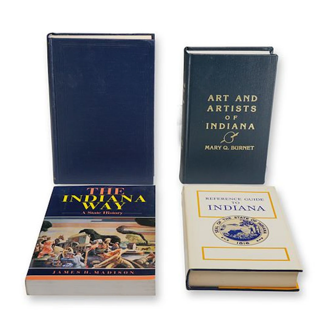 Four Hardcover Books on Indiana History, Art, and Literature. Various