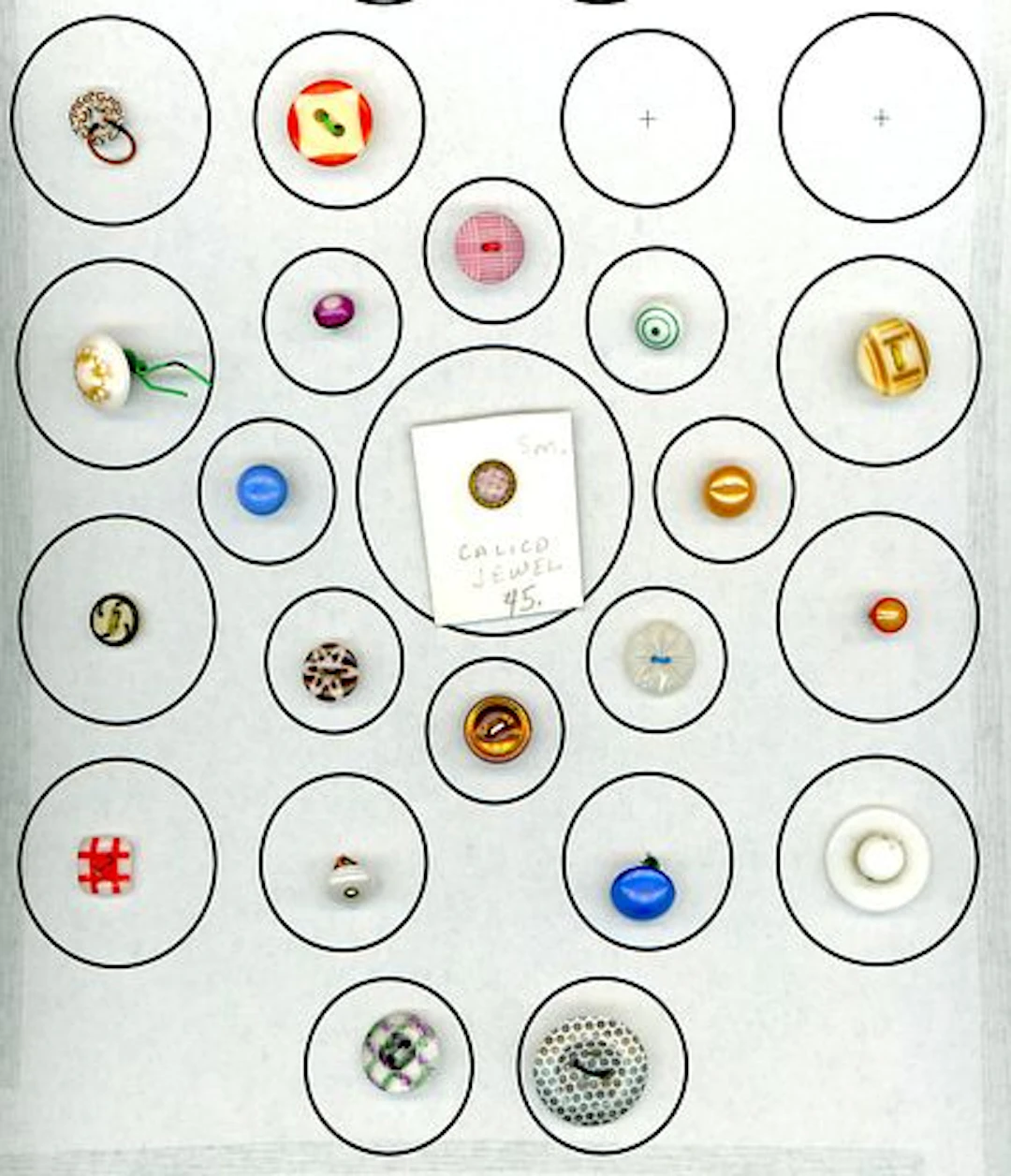 A PARTIAL CARD OF DIVISION ONE CHINA BUTTONS