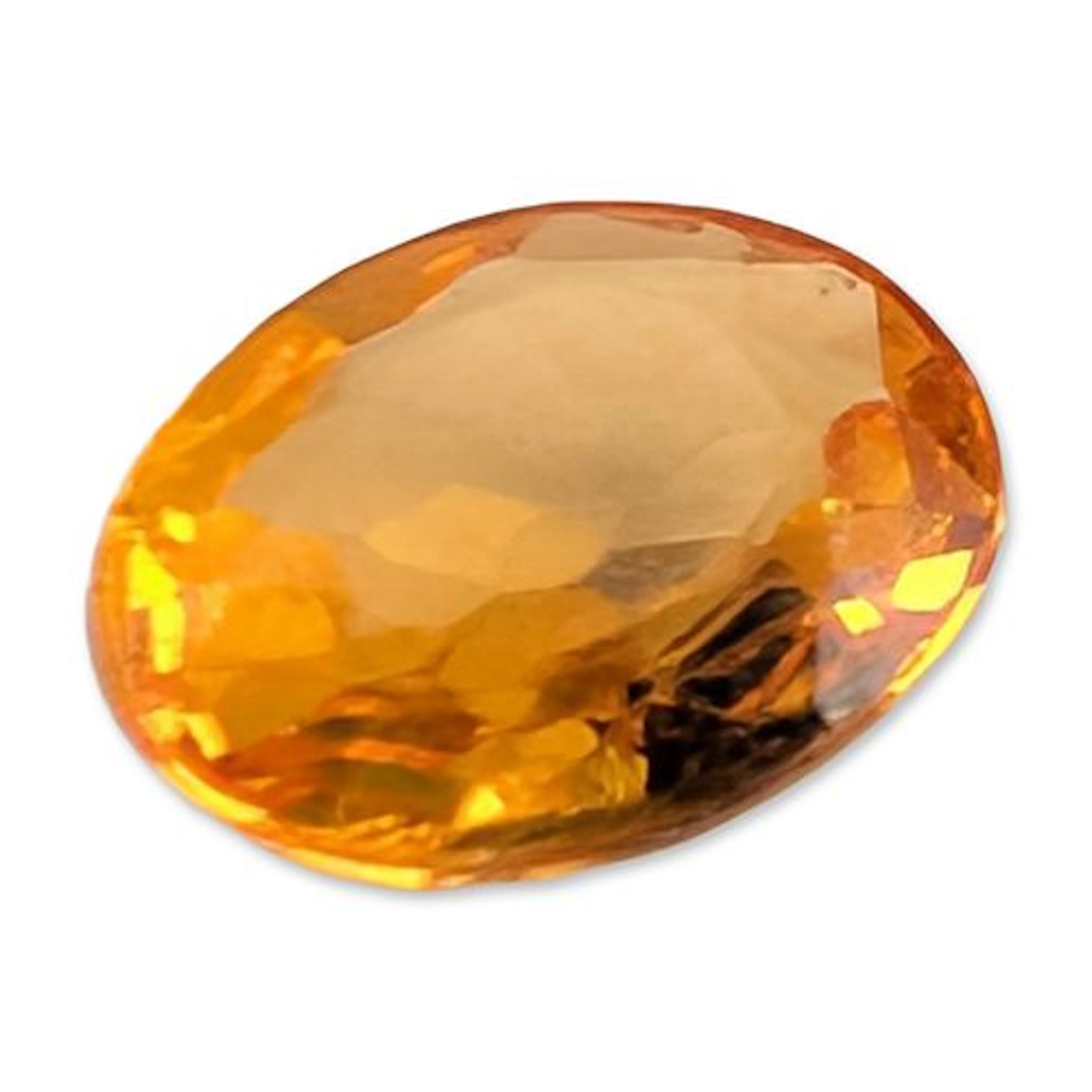 Loose Oval Faceted Yellow Citrine Gemstone