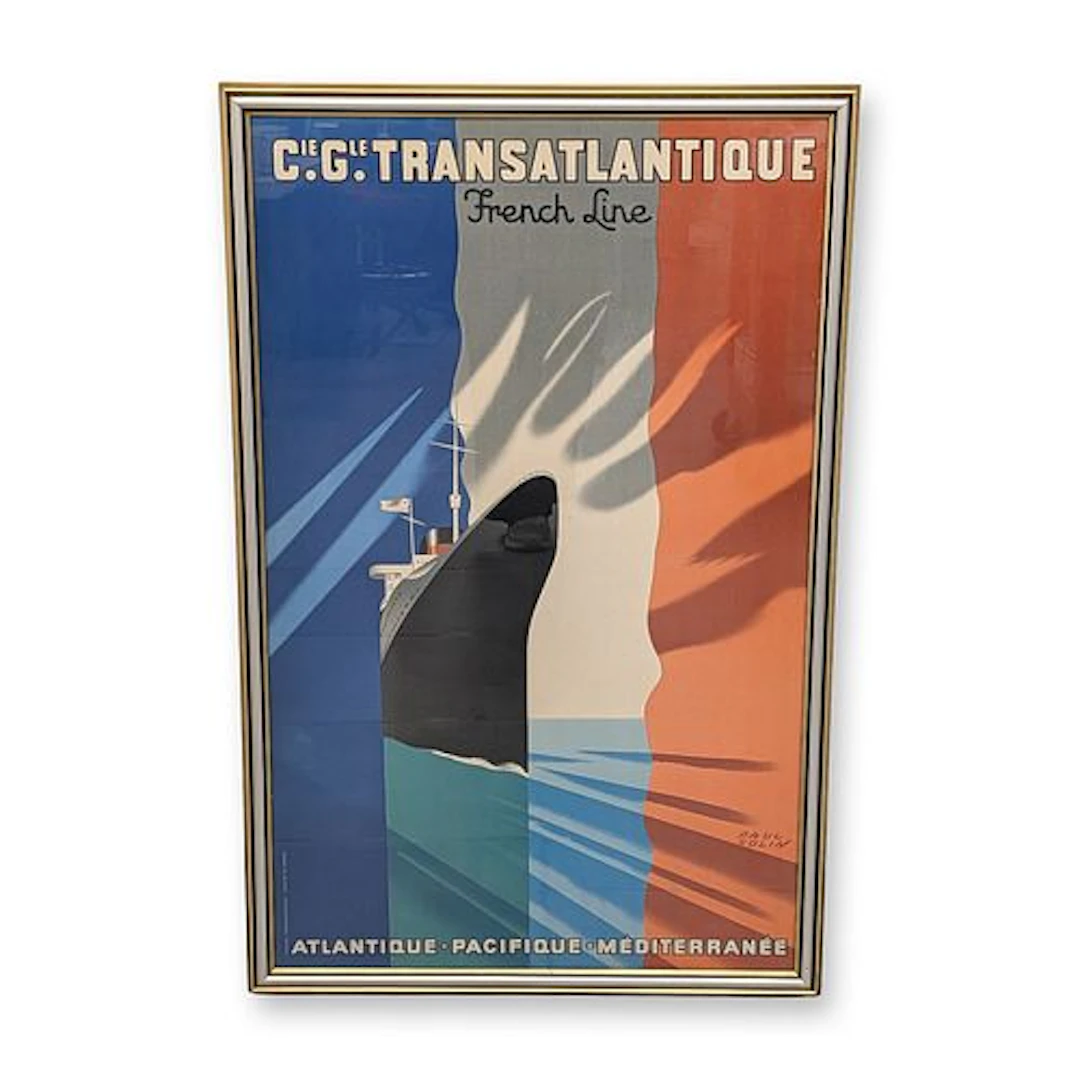 Paul Colin (French, 1892-1985) French Line Transatlantique 1950s Color