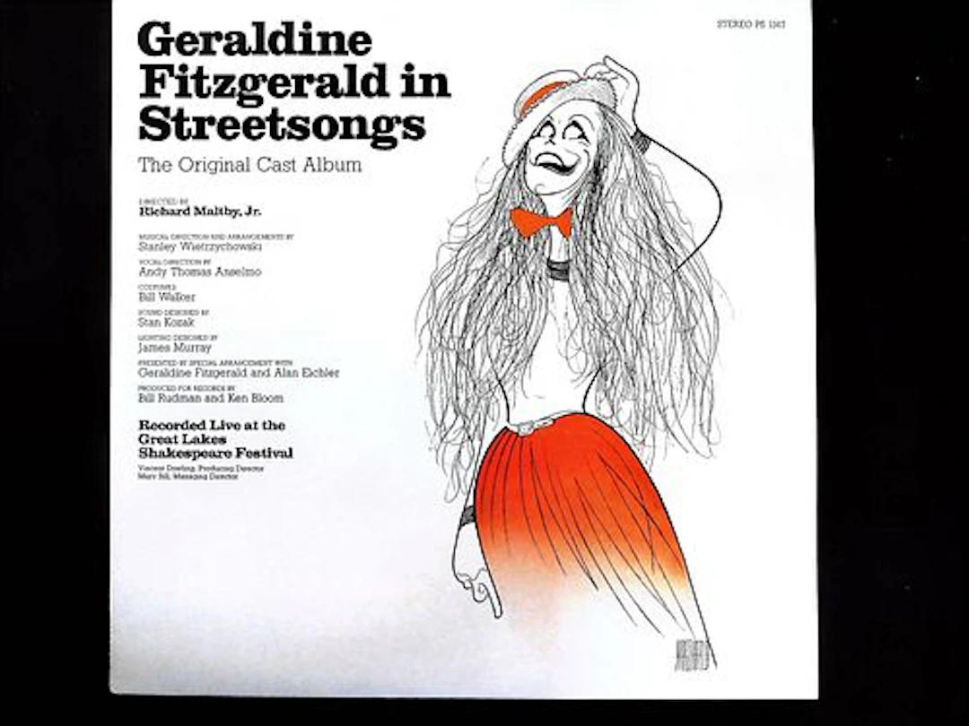 Geraldine Fitzgerald Streetsongs Original Cast Album LP Painted Smiles PS 1347