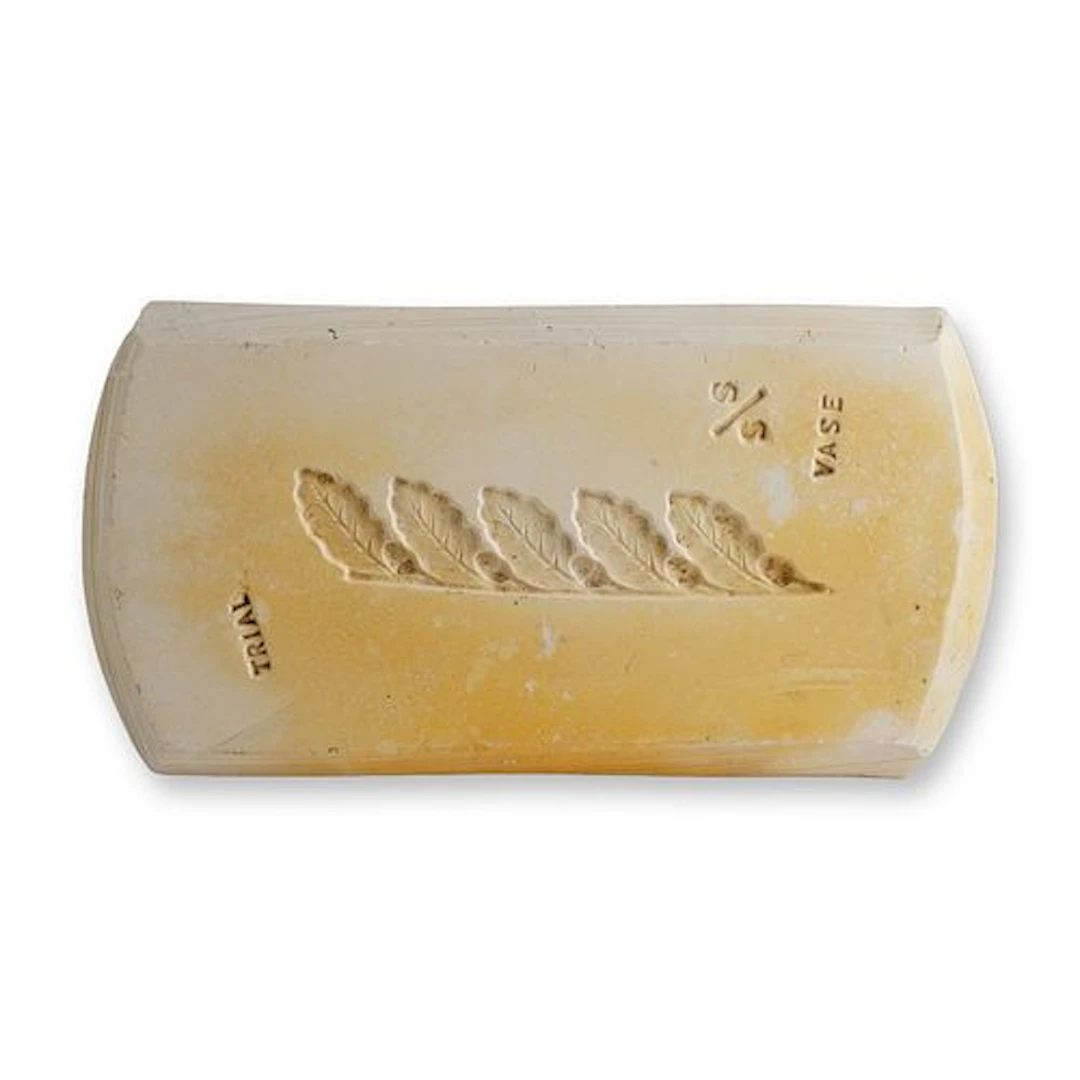 Wedgwood Ceramic Sprig Mold Leaf Motif Trial Block