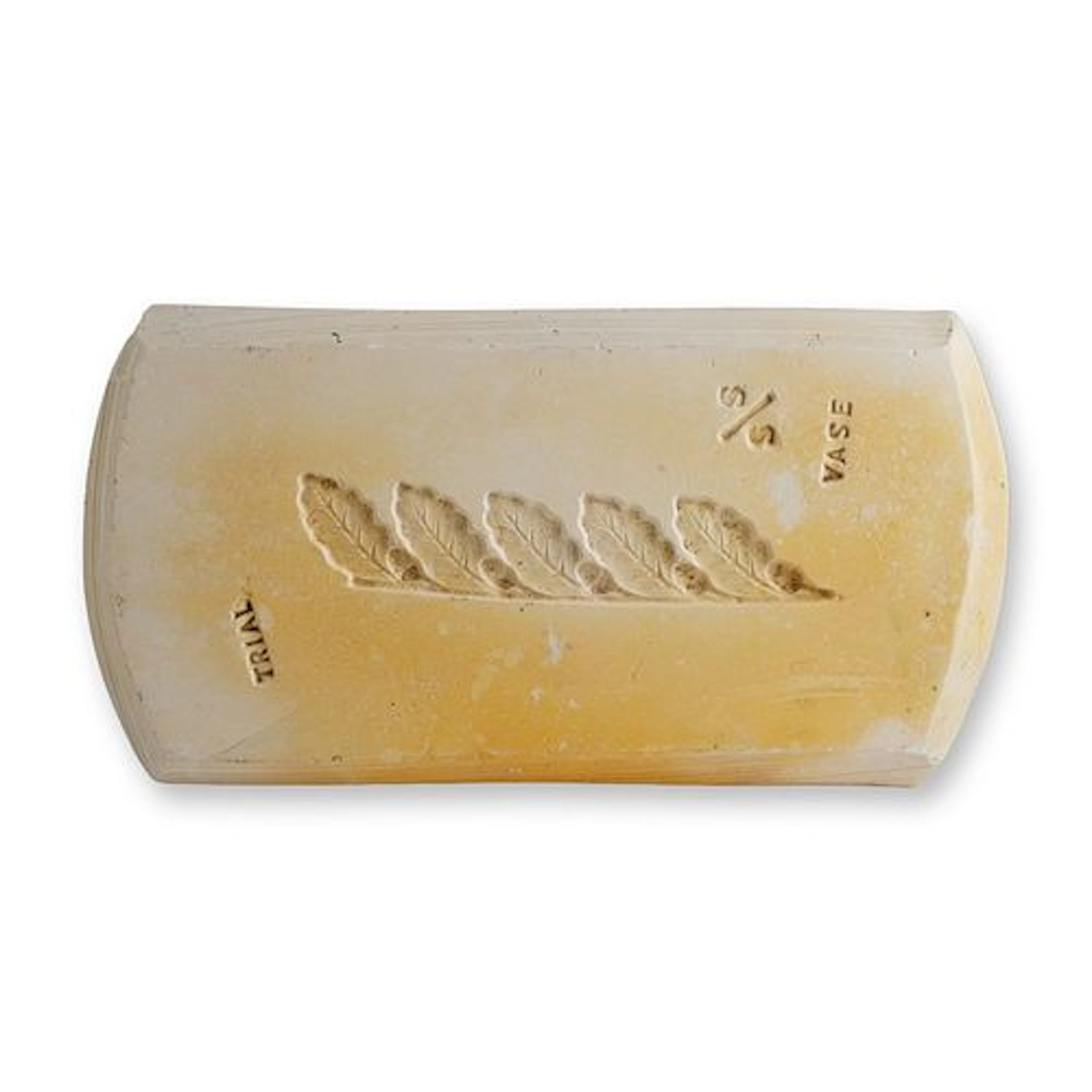 Wedgwood Ceramic Sprig Mold Leaf Motif Trial Block