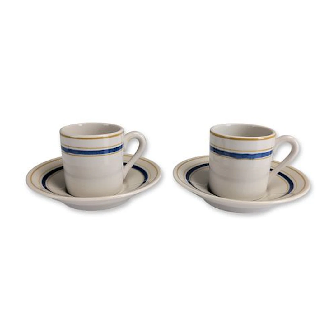 4pc Sterling China American Export Isbrandtsen Lines Cup and Saucer Sets