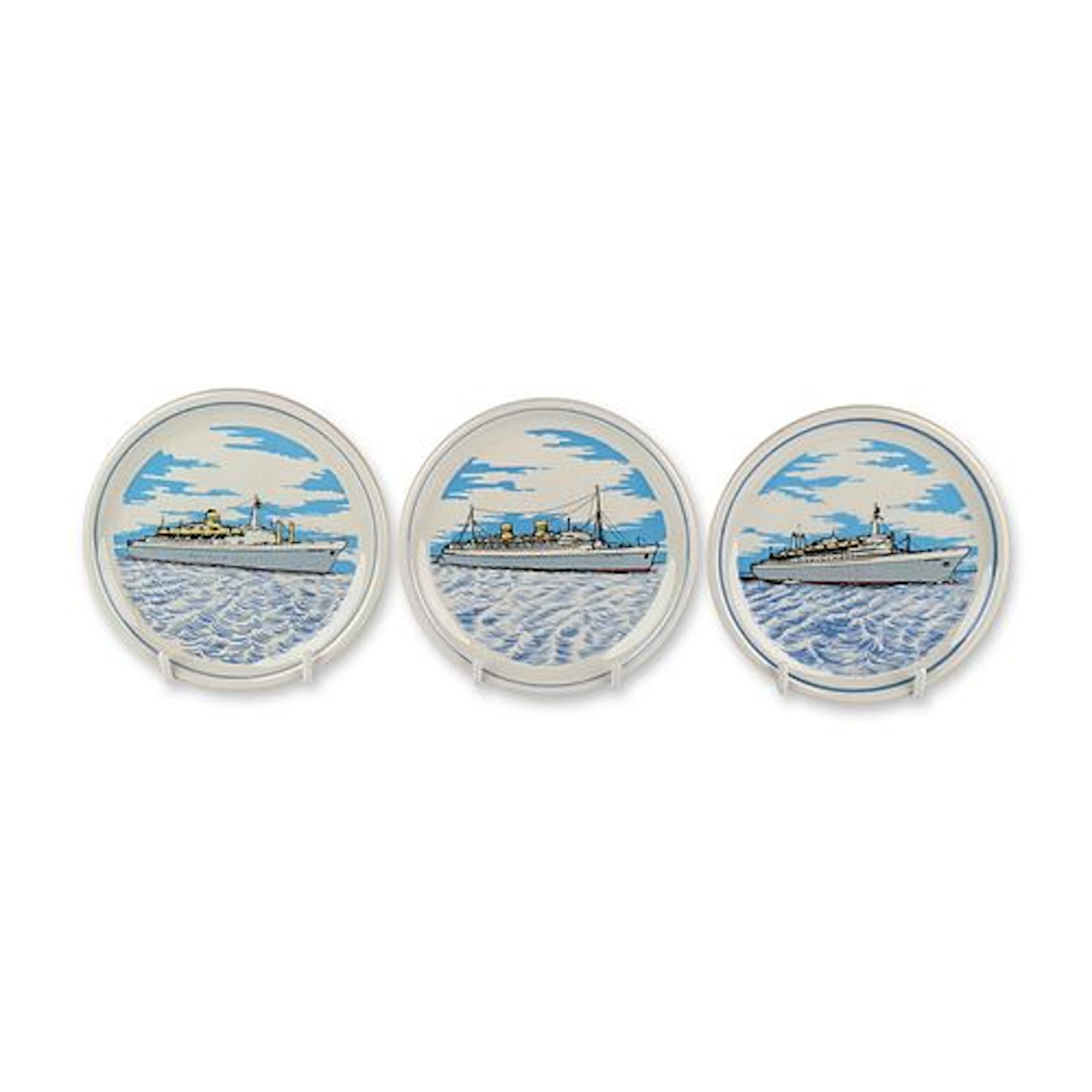 3pc Royal Goedewaagen Holland-America Line Plates