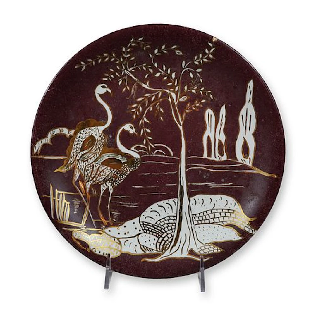 Wedgwood Bone China Plate Hand-Painted by Edith M. Lord, 1957
