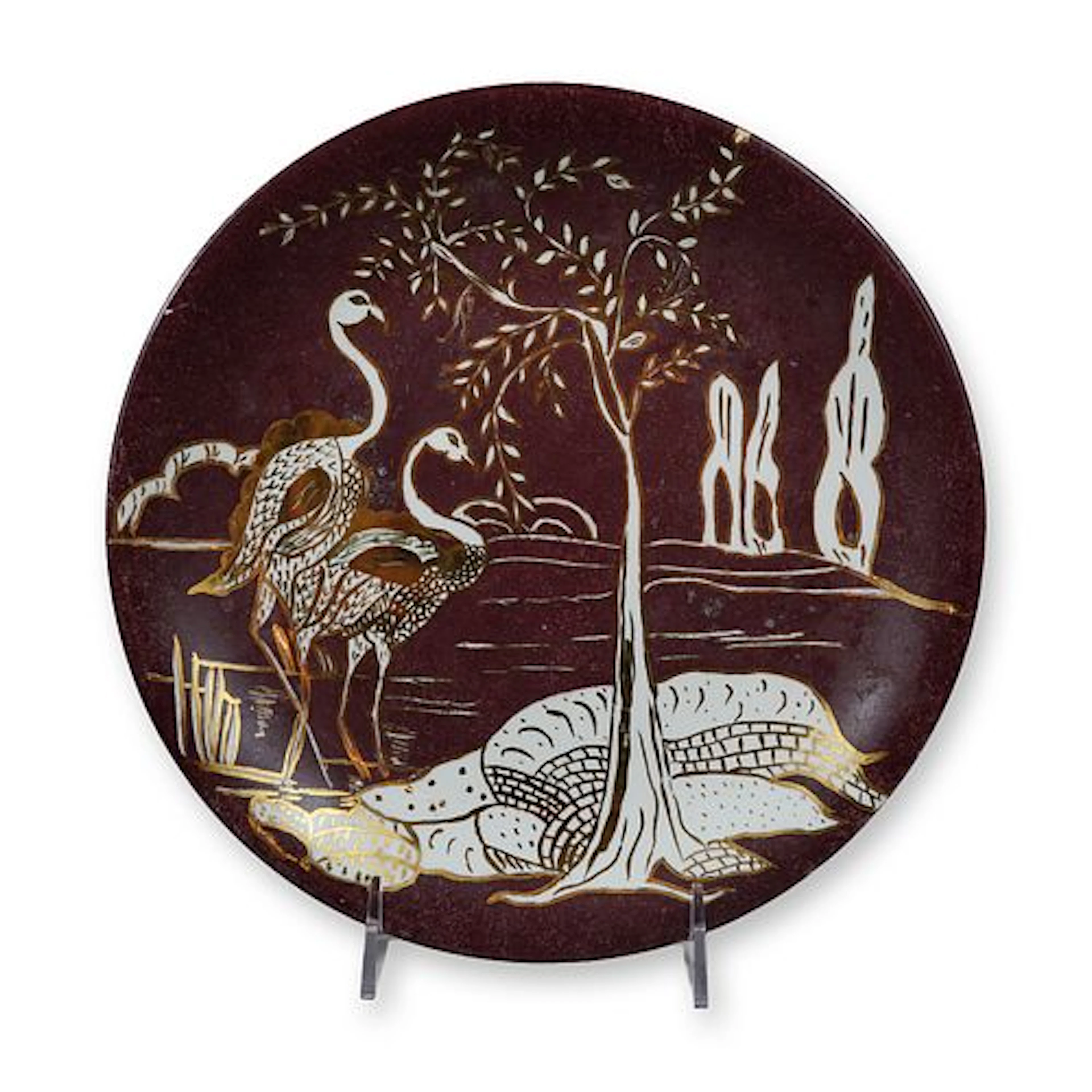 Wedgwood Bone China Plate Hand-Painted by Edith M. Lord, 1957