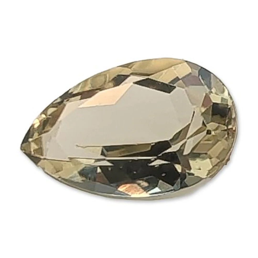 Faceted Pear Cut Champagne Citrine Gemstone