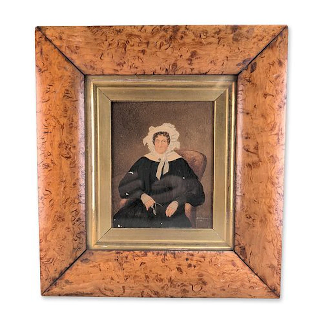 W. A. Thompson (British 19th century) Signed Gouache on Panel Portrait