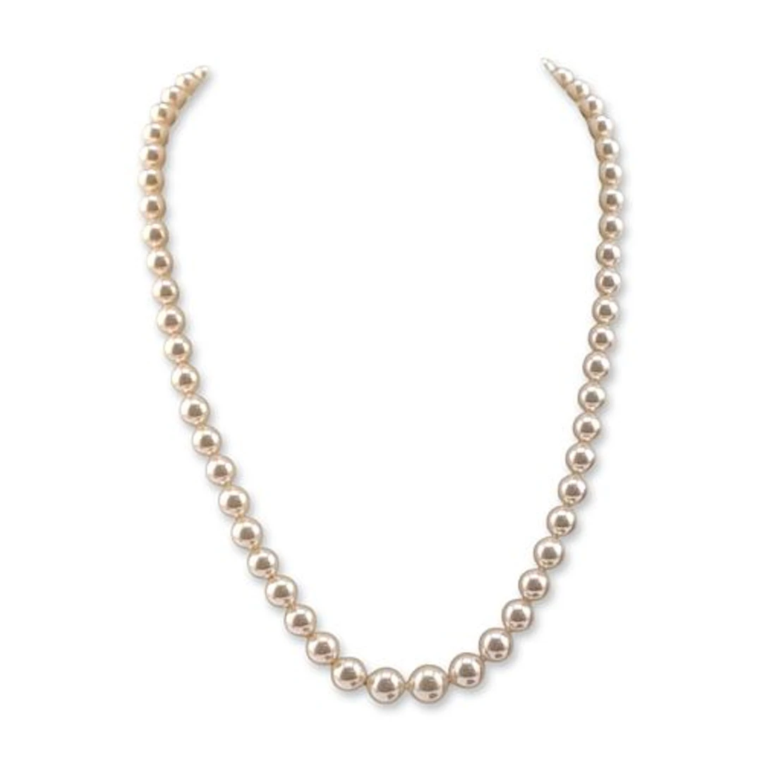 Majorica Single Strand Sterling Silver Pearl Necklace