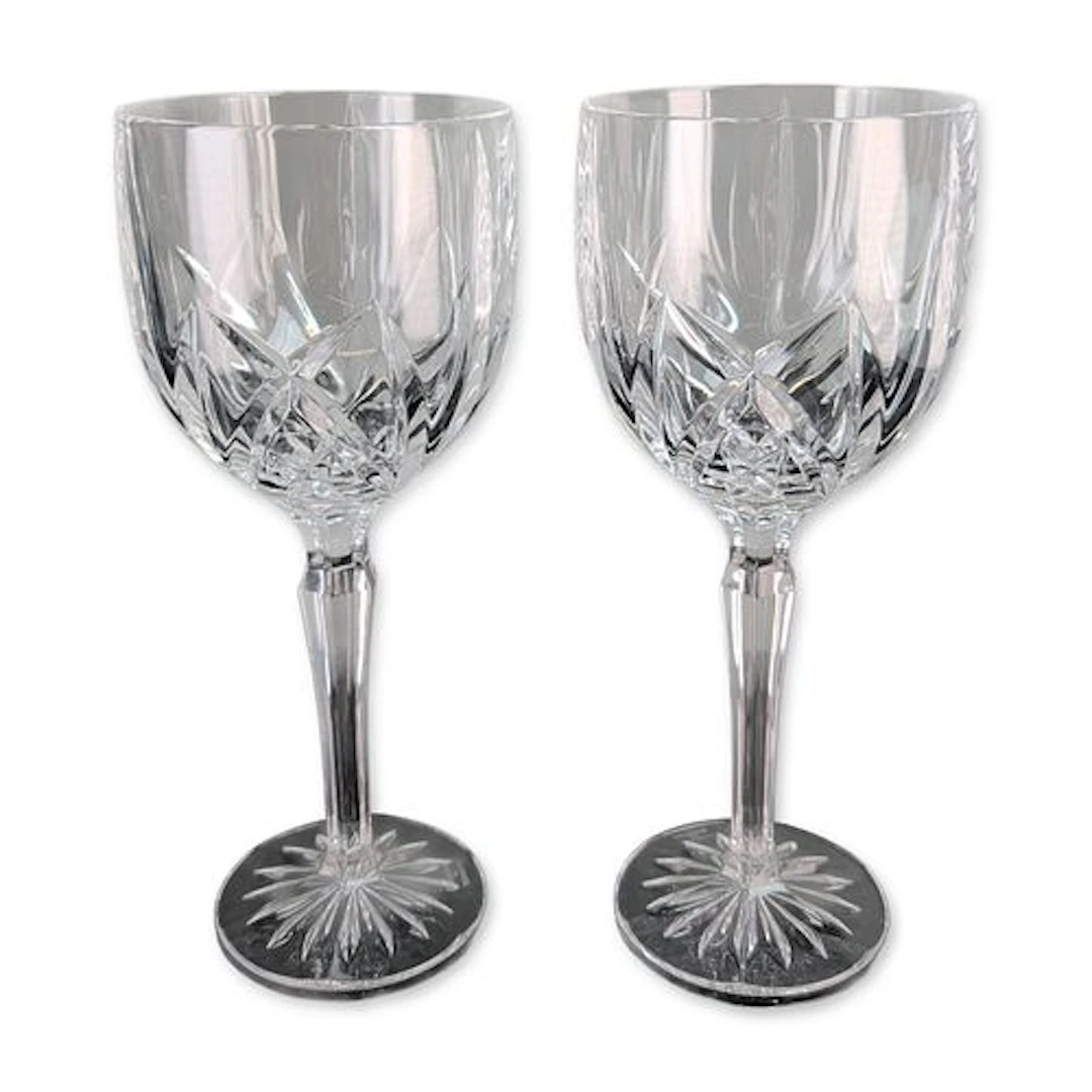 Pair of Marquis Waterford Brookside Crystal Goblets