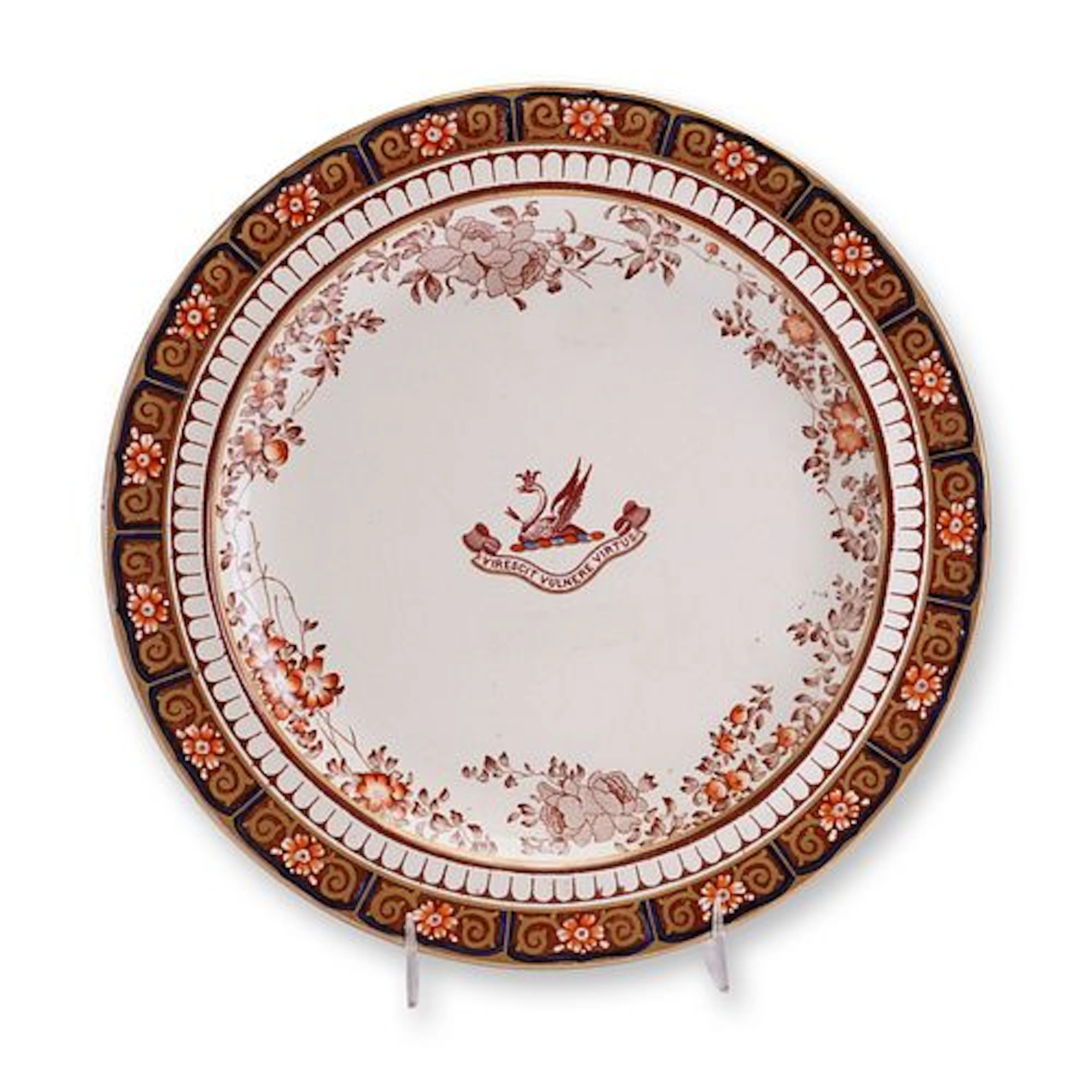 Wedgwood Armorial Dinner Plate, Stewart Family Crest