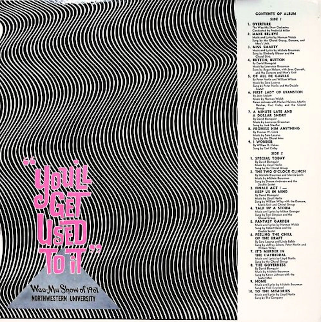 1967 Northwestern University Waa-Mu Show Youll Get Used to It Album Jacket