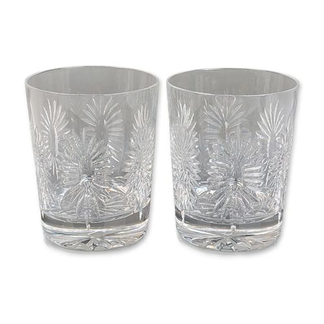 Pair of Waterford Crystal Millennium Double Old Fashioned Glasses, Health