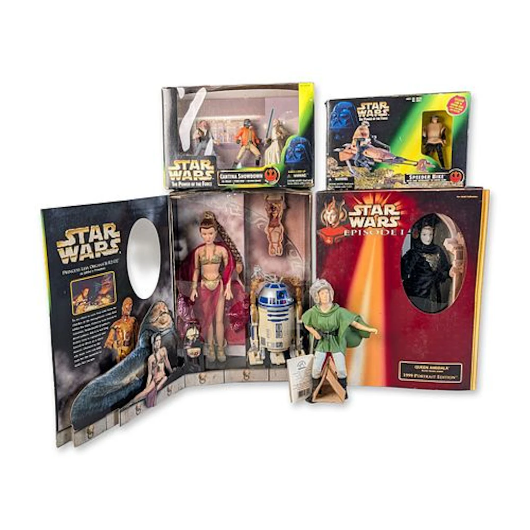 A Collection of Star Wars Action Figures and Vehicles