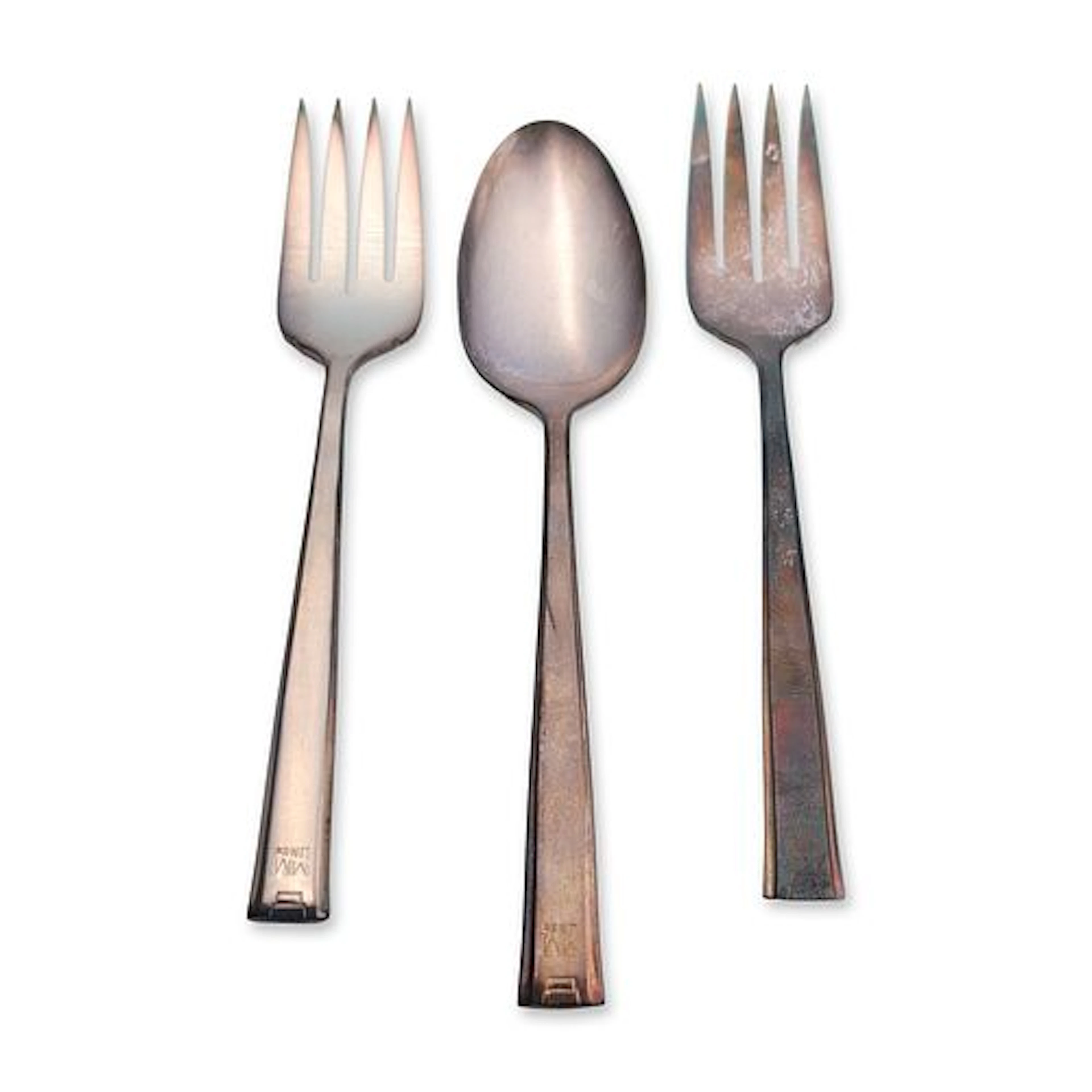 3pc 1950s Oneida Ltd. Moore-McCormack Lines Silverplate Flatware Group