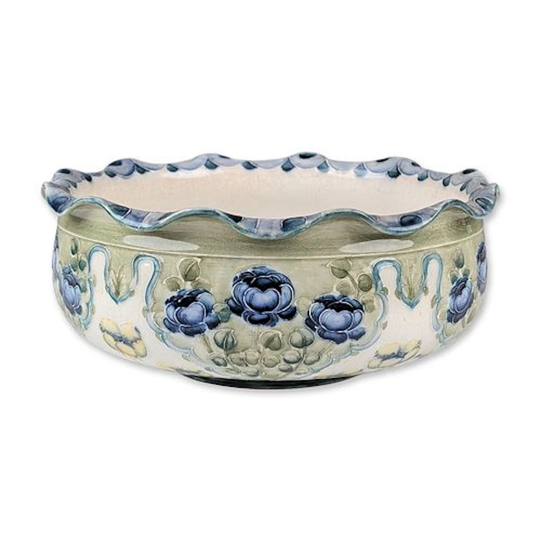 Moorcroft Macintyre Florian Ware Frilled Bowl