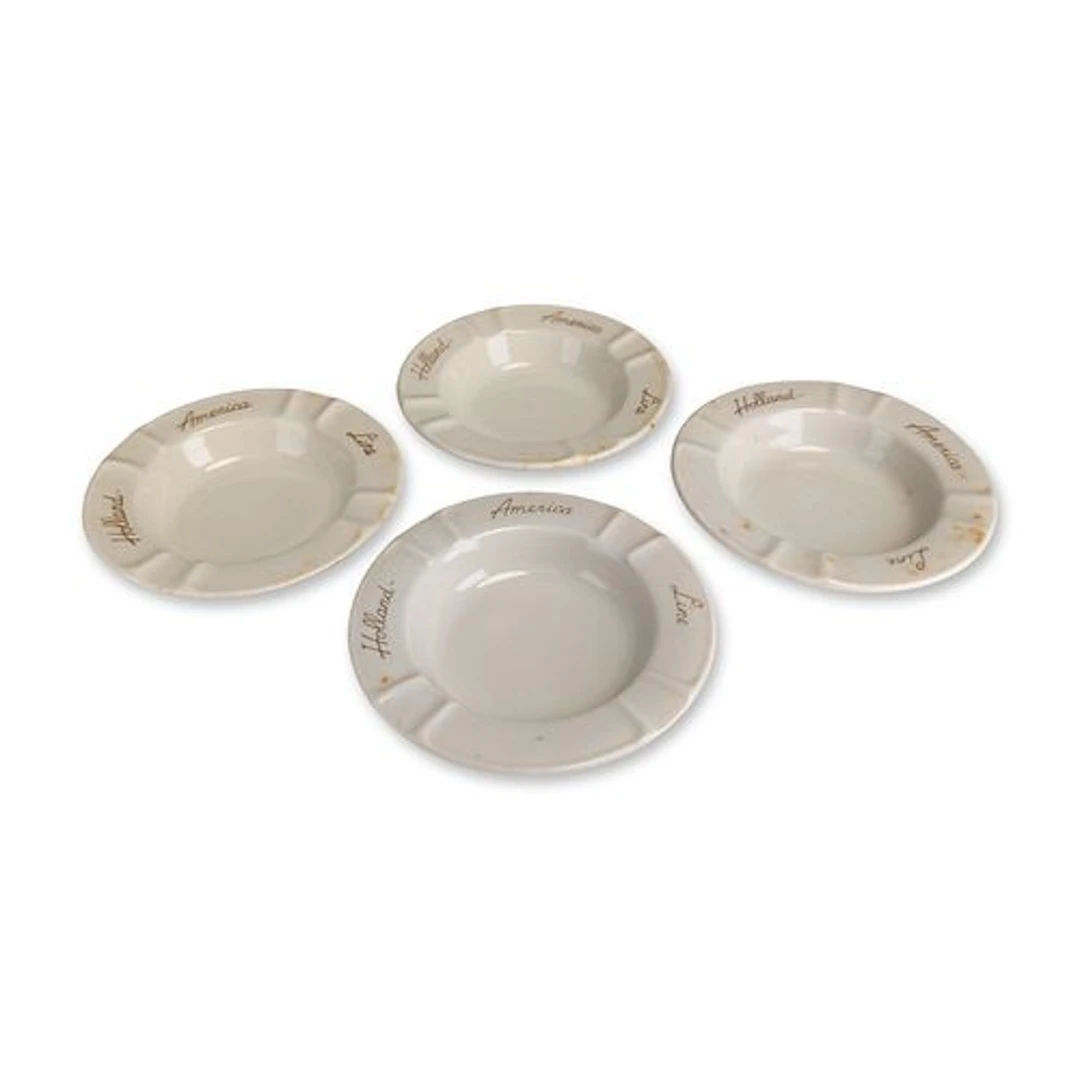 4pc Petrus Regout & Co. and Mosa Maastricht Holland-America Line Porcelain