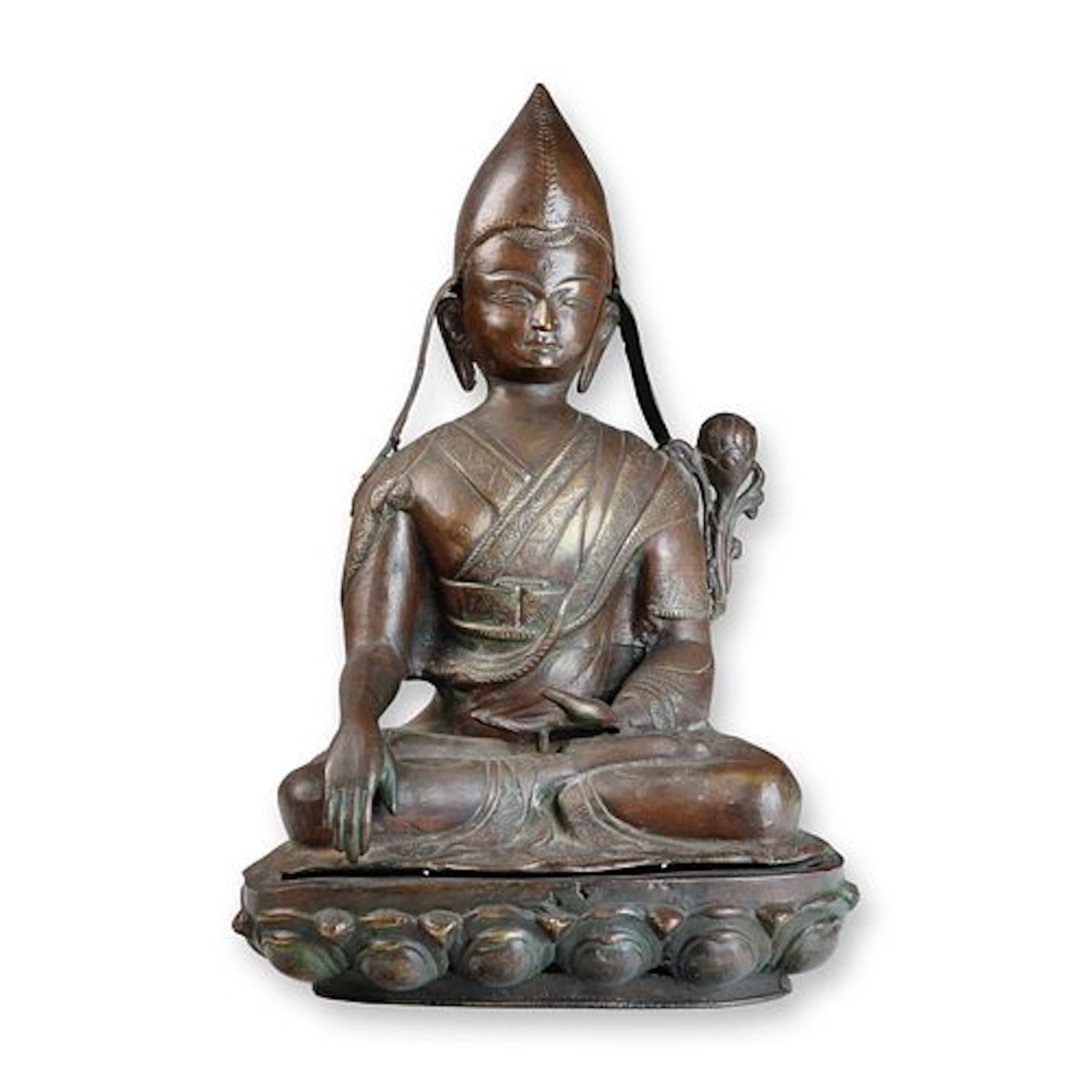 Tibetan Bronze Lama Lotus Base