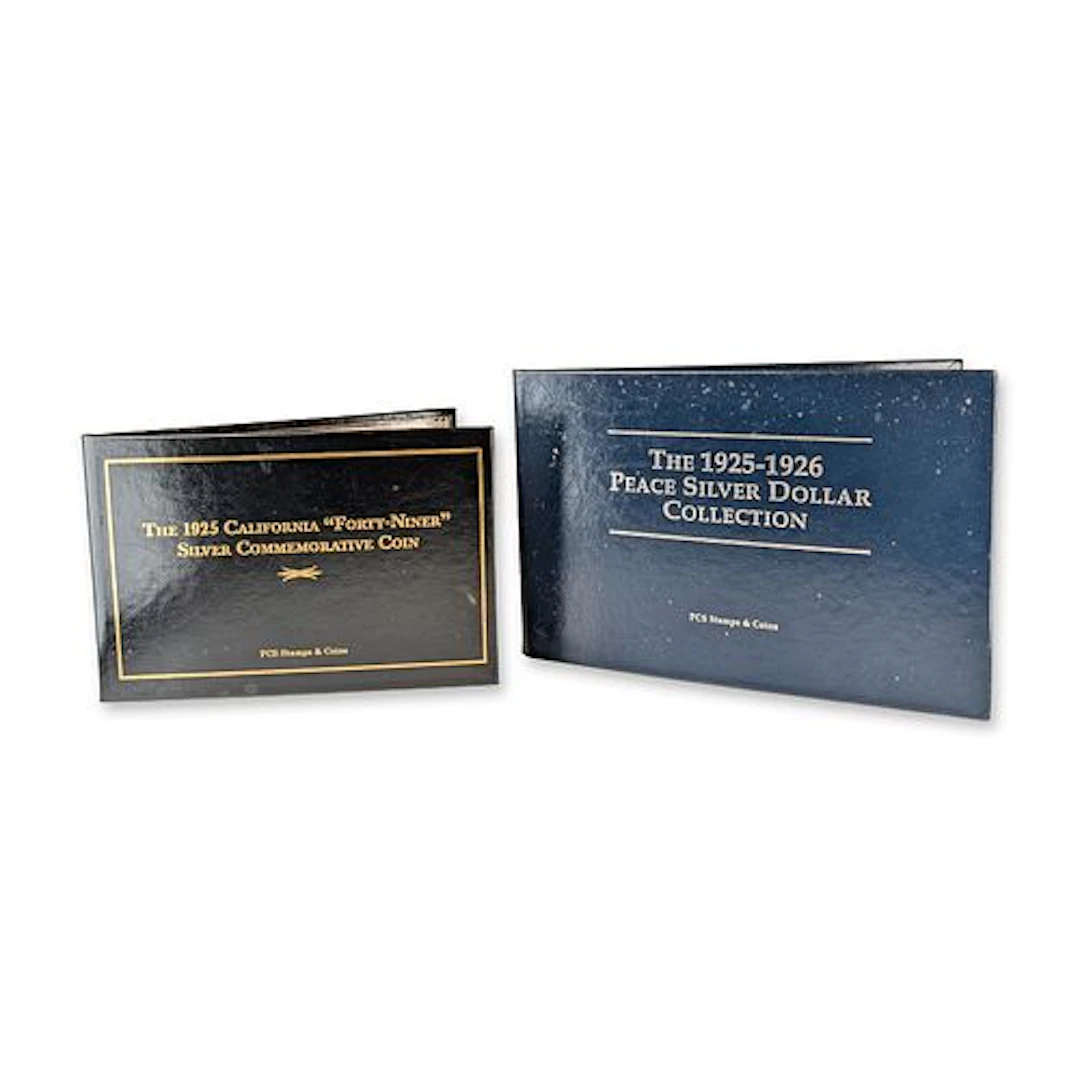2pc 1925, 1926 US Peace Silver Dollars and Half Dollar Collection