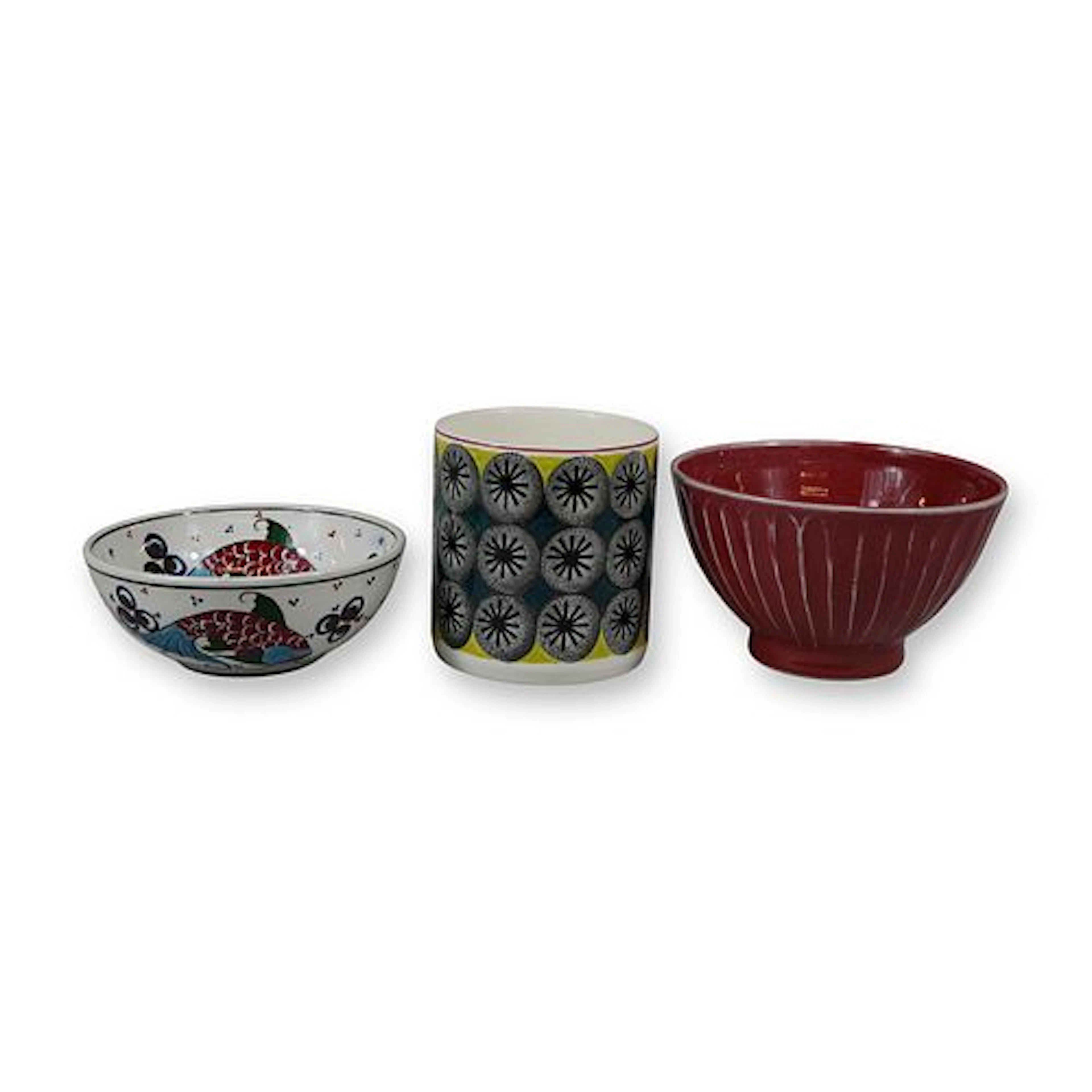 Three Piece Ceramic Group Including Wedgwood Cup, Turkish Bowl, and
