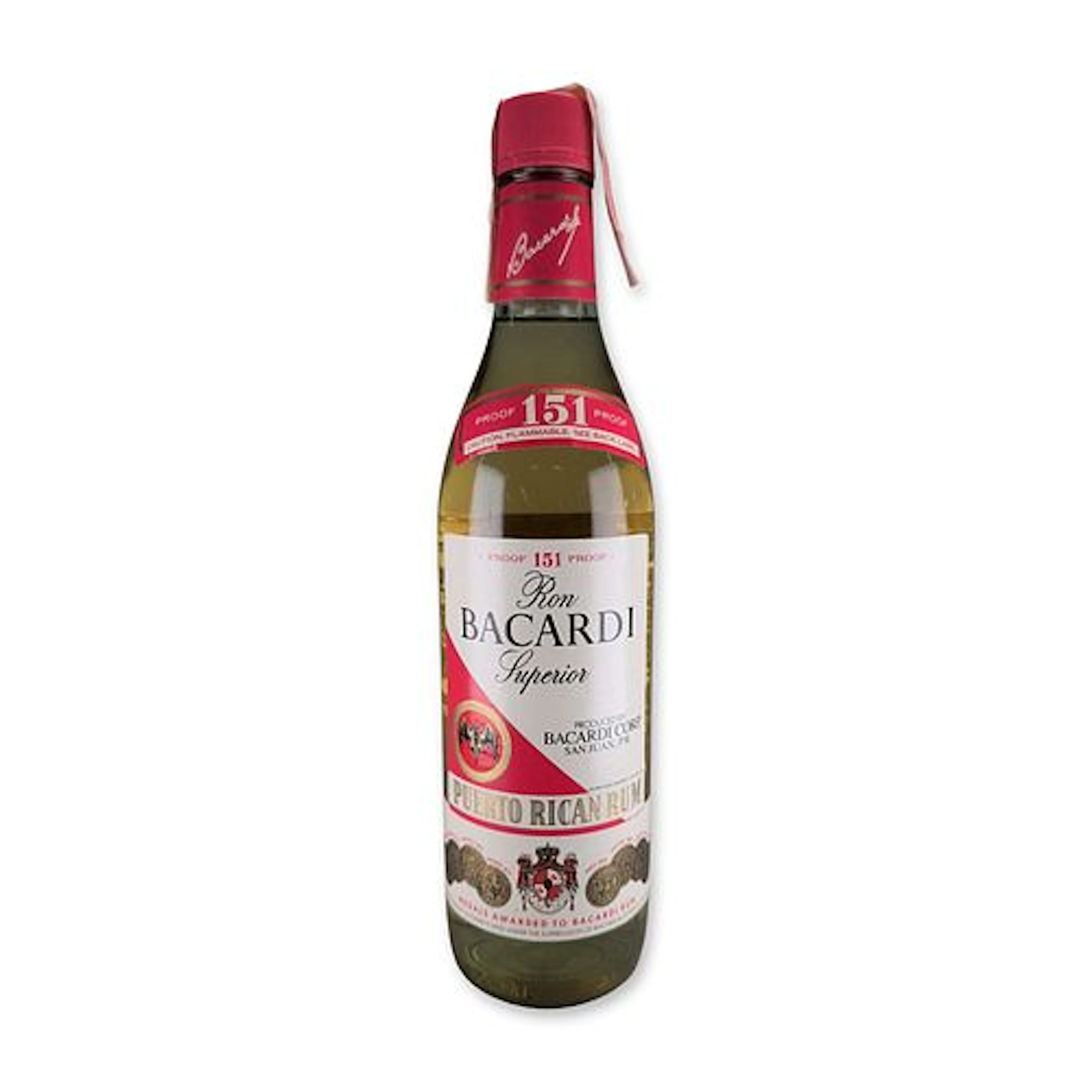 Ron Bacardi Superior 151 Proof Rum 750 ML Bottle