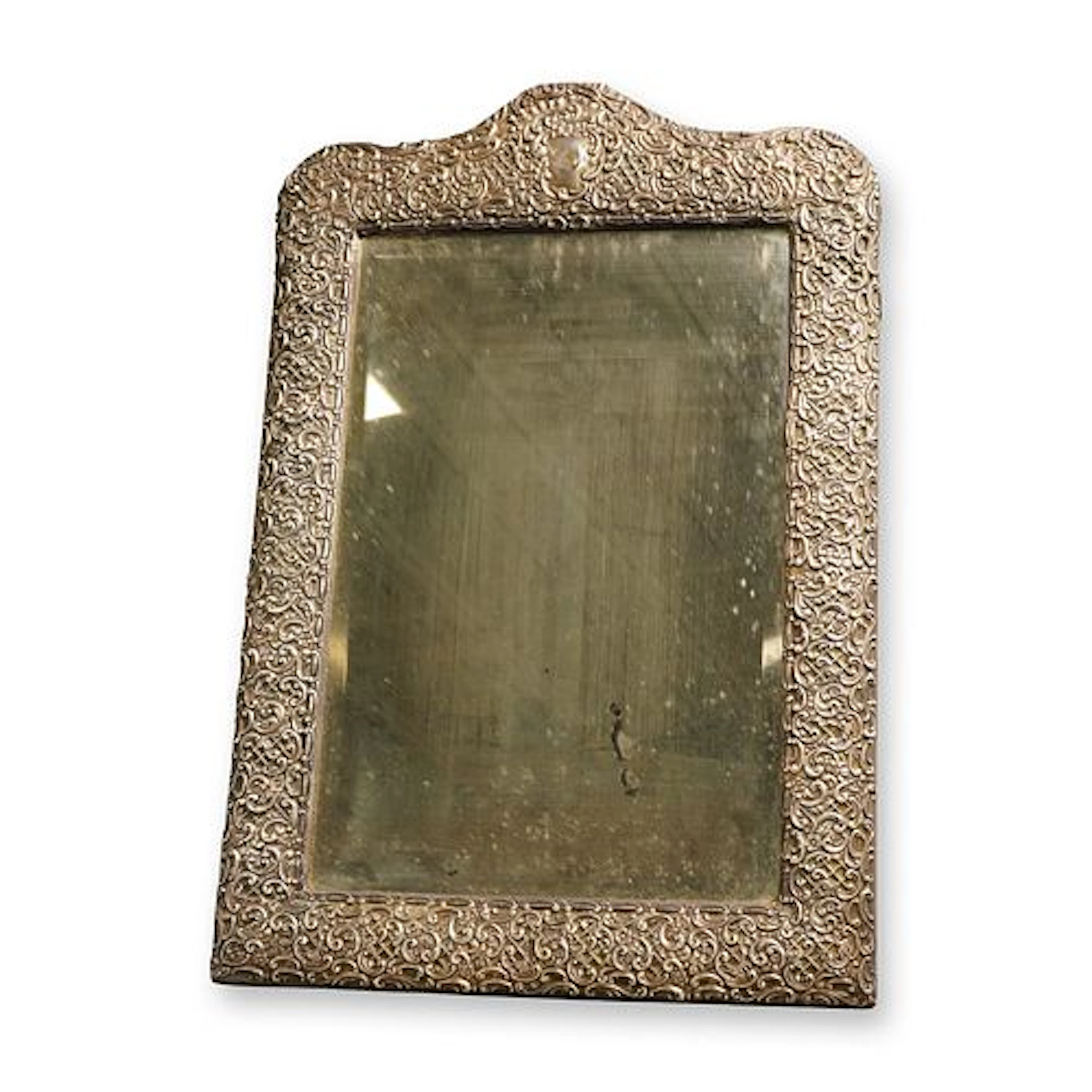 Victorian Sterling Silver-Mounted Dressing Table Mirror, English