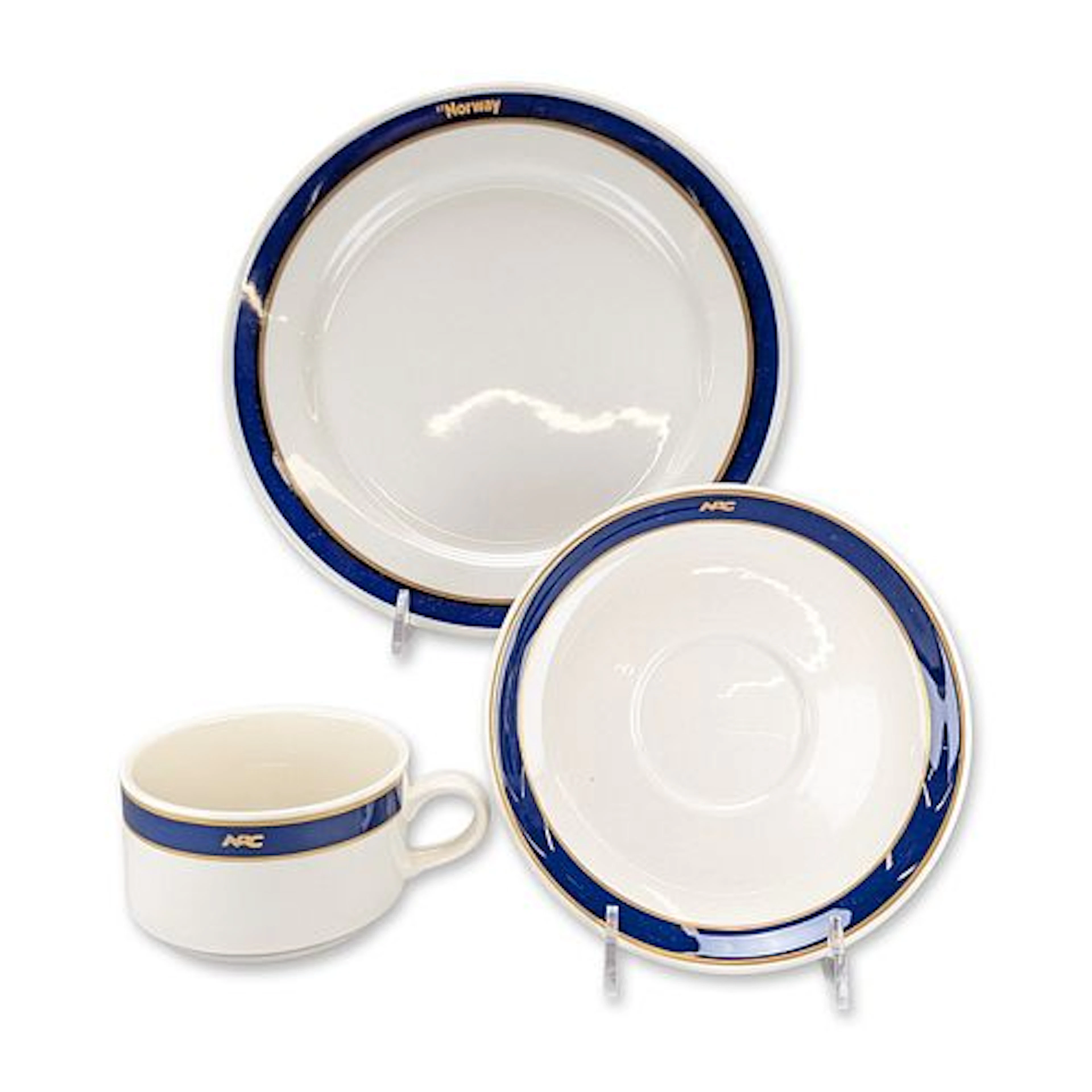 3pc Villeroy and Boch and Figgjo for SS Norway Porcelain Service Set