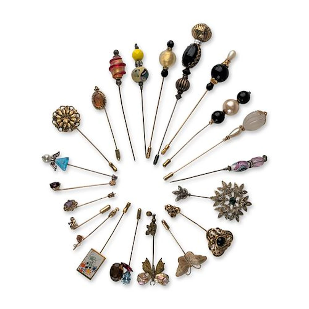 20pc Miriam Haskell and Vintage Beaded Hatpins