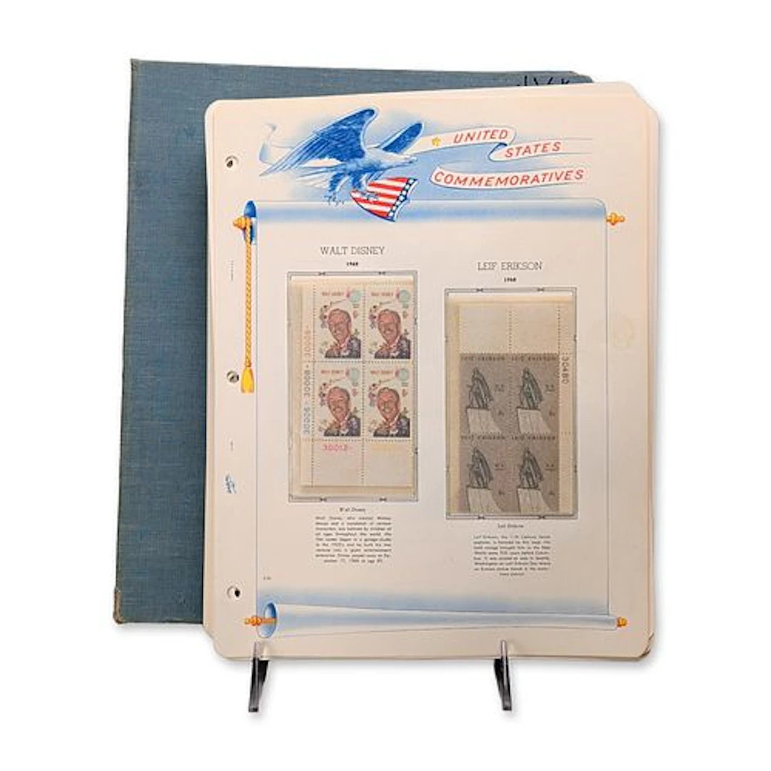 US 1960s and 1970s Commemorative Mint Plate Block and Sheet Postal Stamp