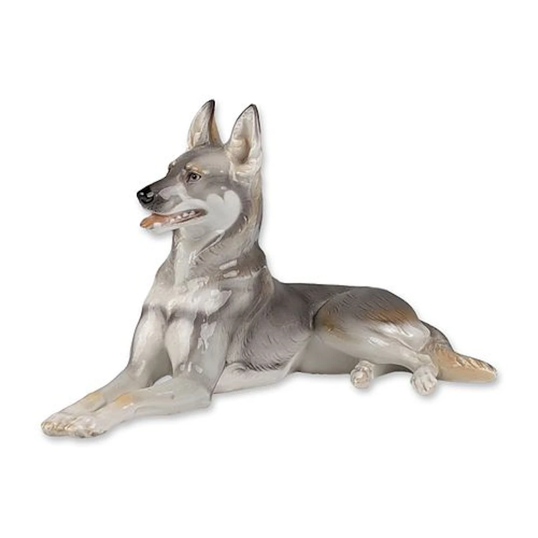 Nymphenburg Theodor Karner Porcelain Figurine, German Shepherd